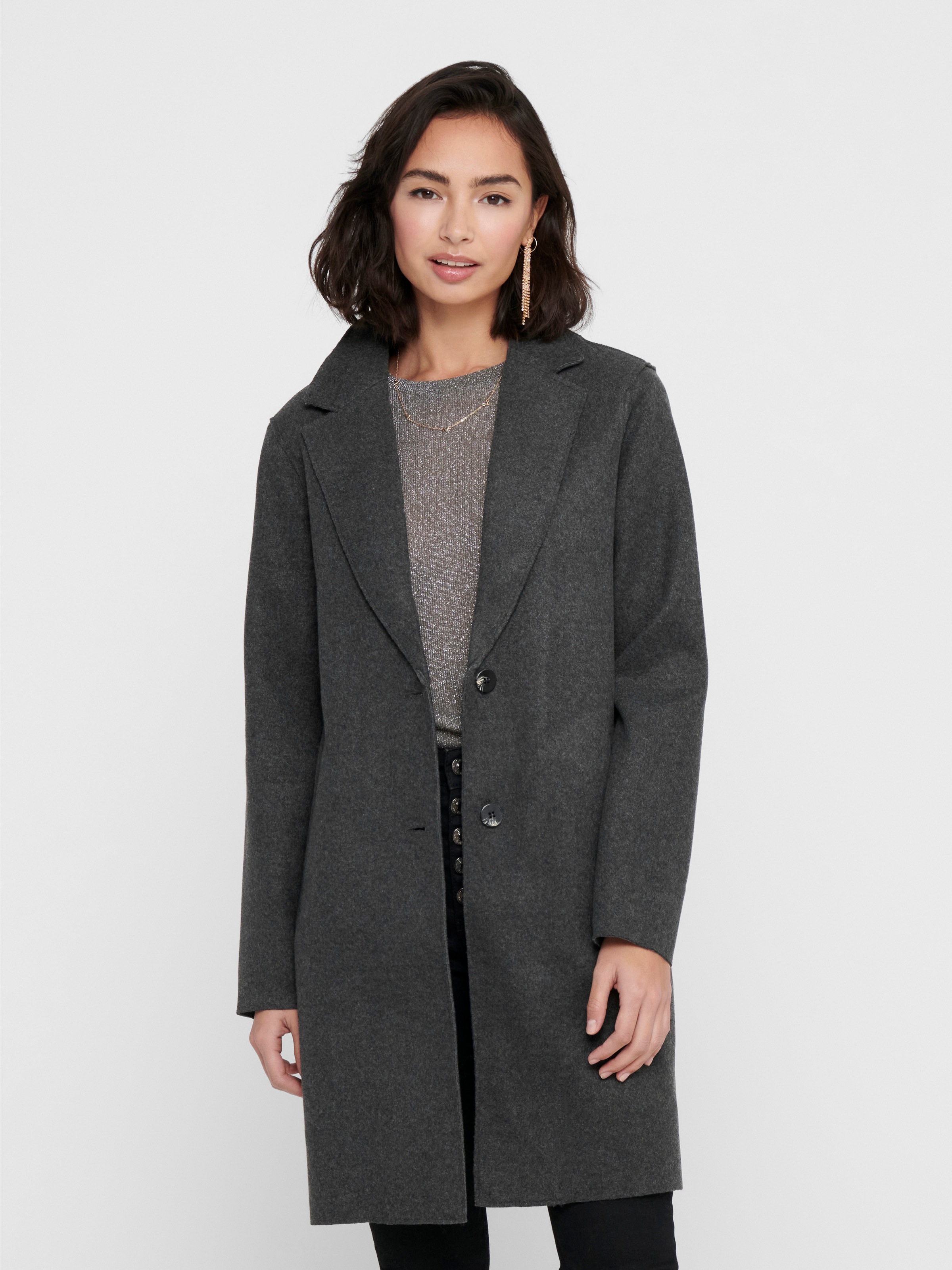 Image of ONLY Langmantel "ONLCARRIE BONDED COAT OTW NOOS" Polyester, lässig weit