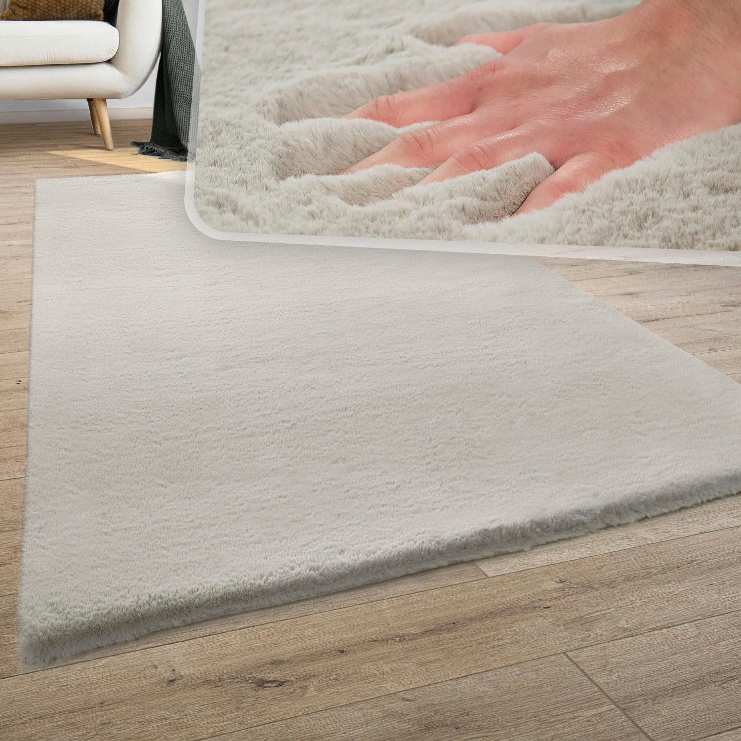 Image of Paco Home Teppich »Soft 380«, rechteckig, 12 mm Höhe, Kuschelteppich - besonders weich, Uni-Farben, ideal im Wohnzimmer & Schlafzimmer bei Ackermann Versand Schweiz
