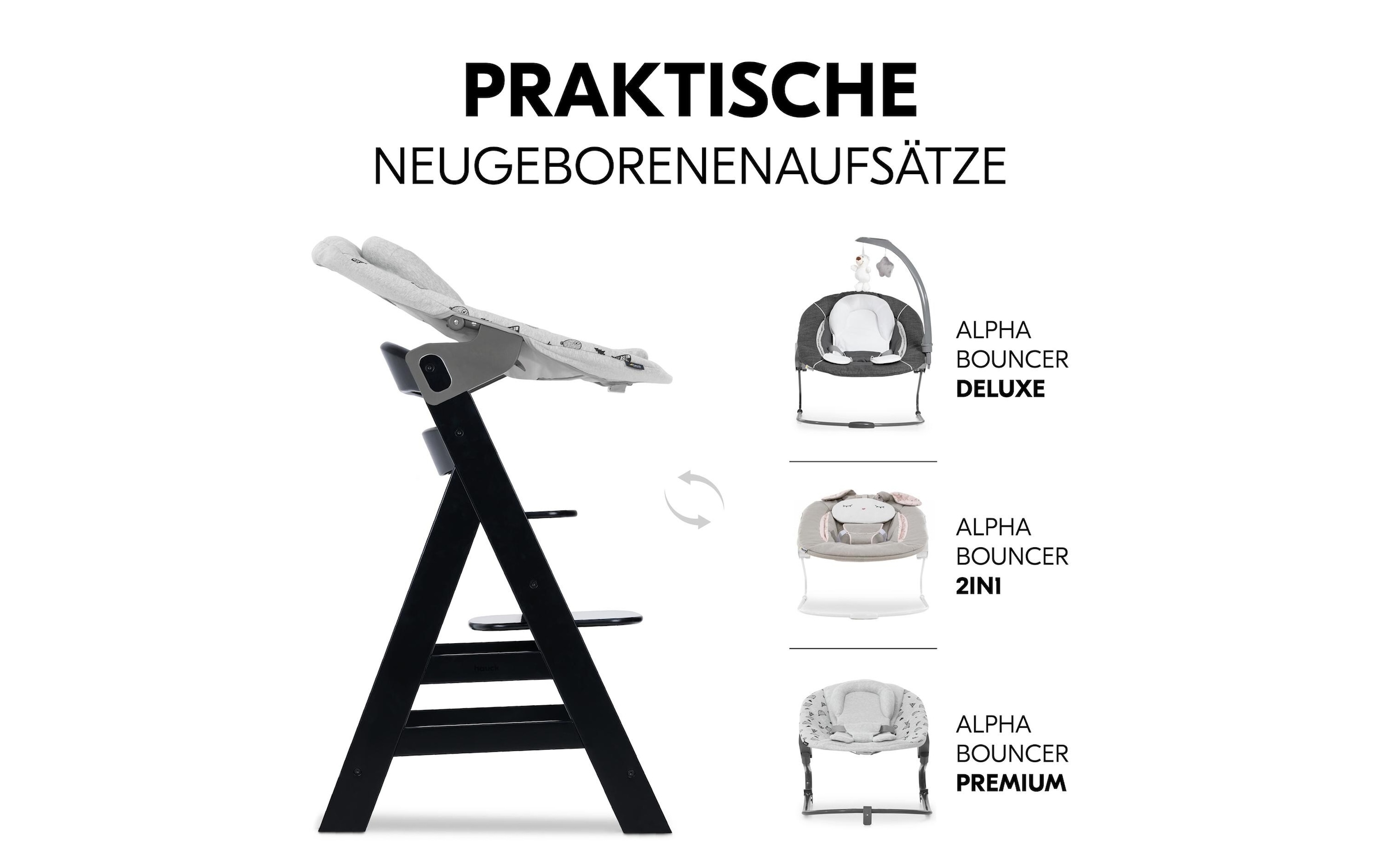 Hauck Hochstuhl »Alpha+ Schwarz« () Holzart: Buche (Fagus sylvatica)/ Europa