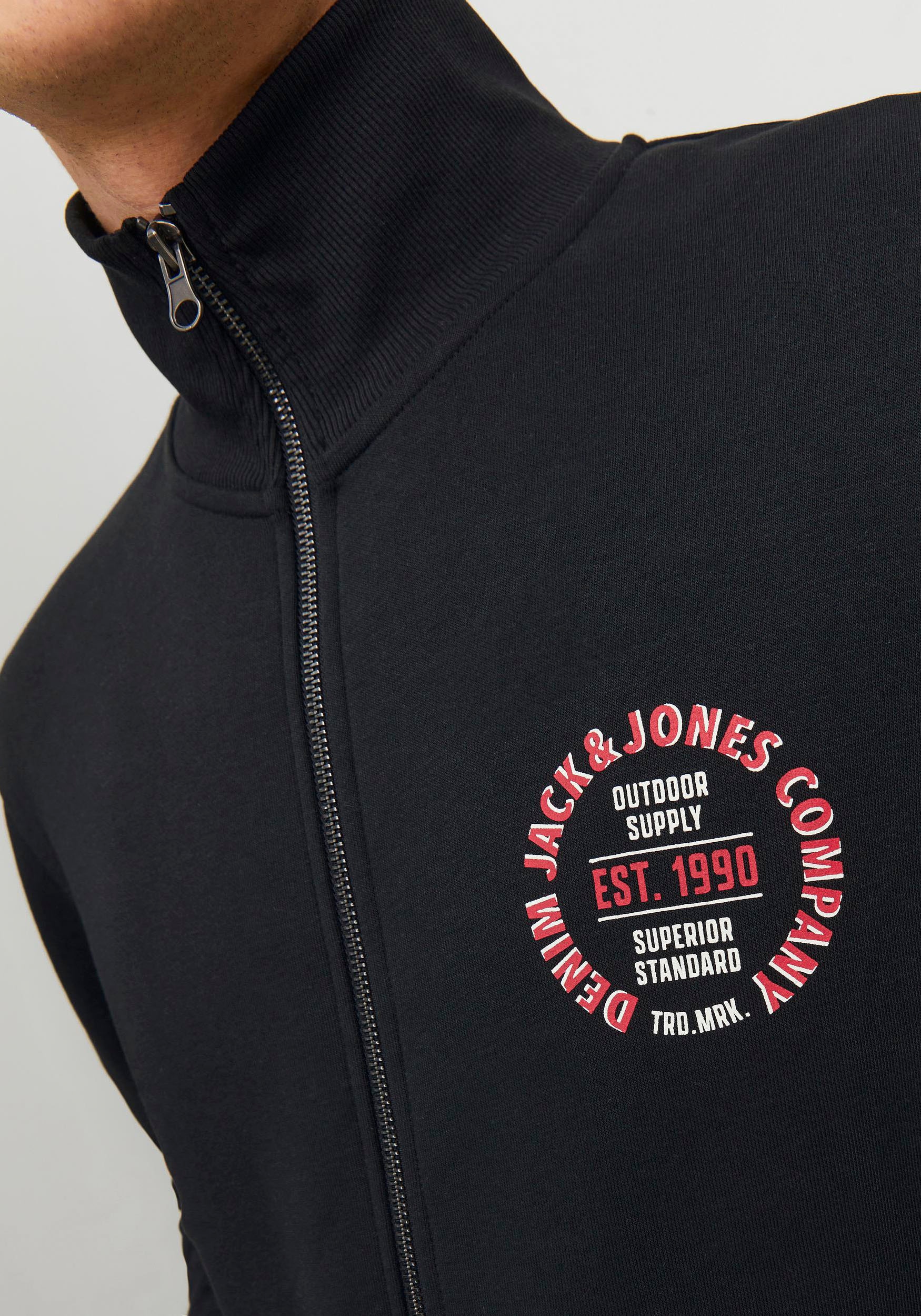 Jack & Jones Sweatjacke »JJ JJANDY SWEAT ZIP HIGH NECK«