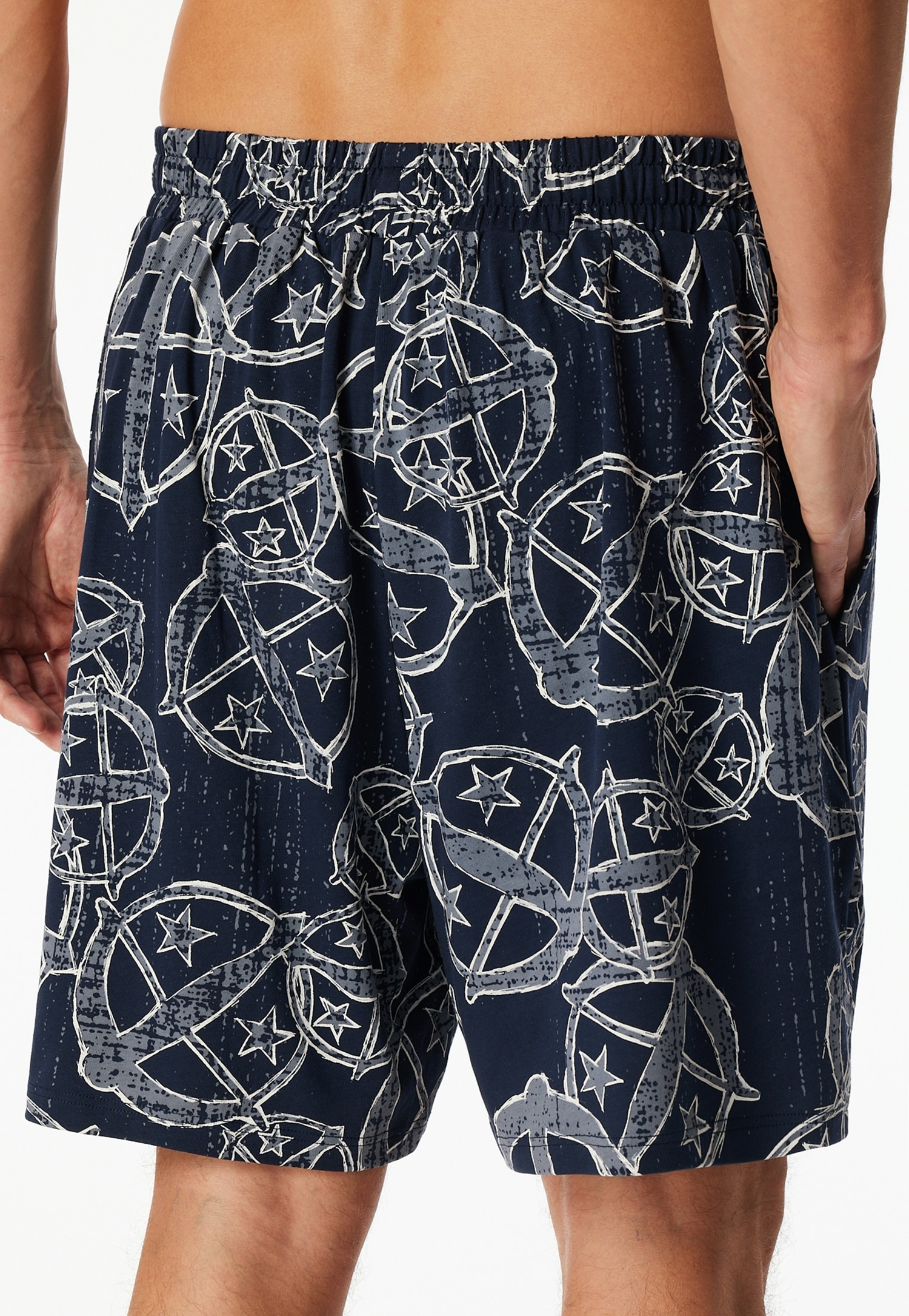 Schiesser Pyjamashorts »Schiesser 150 Years«  seitliche Taschen, Allover-Druck, Baumwolle