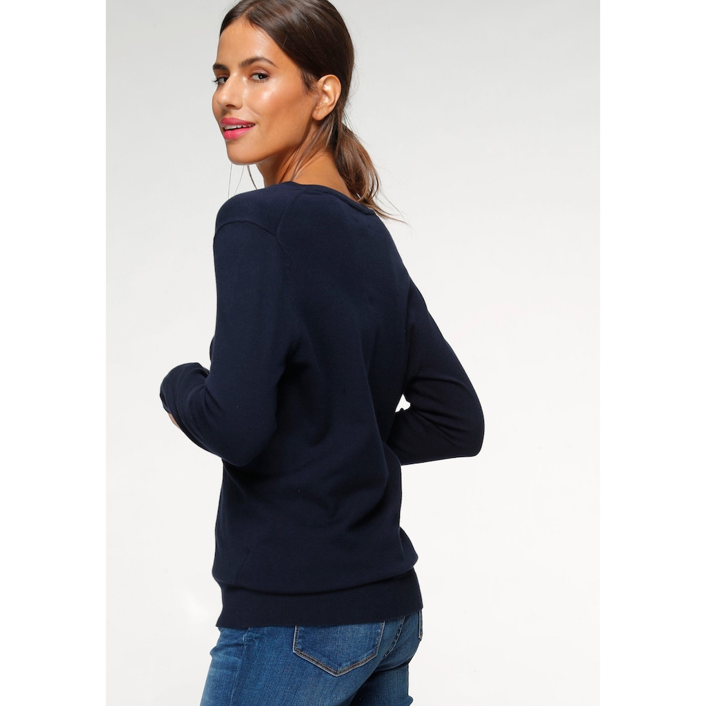 Tommy Hilfiger V-Ausschnitt-Pullover »HERITAGE V-NECK SWEATER«