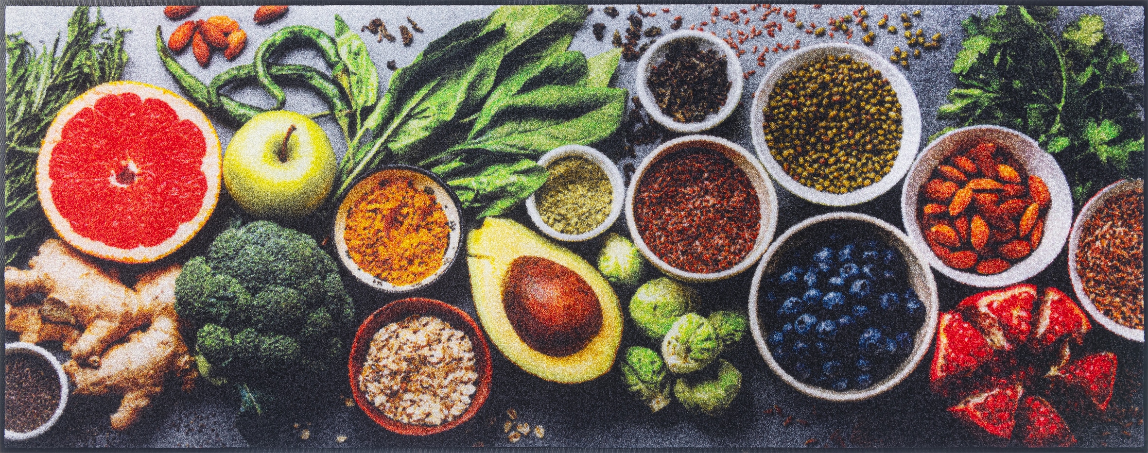 Image of wash+dry by Kleen-Tex Teppich "Food Selection" rechteckig 7 mm Höhe