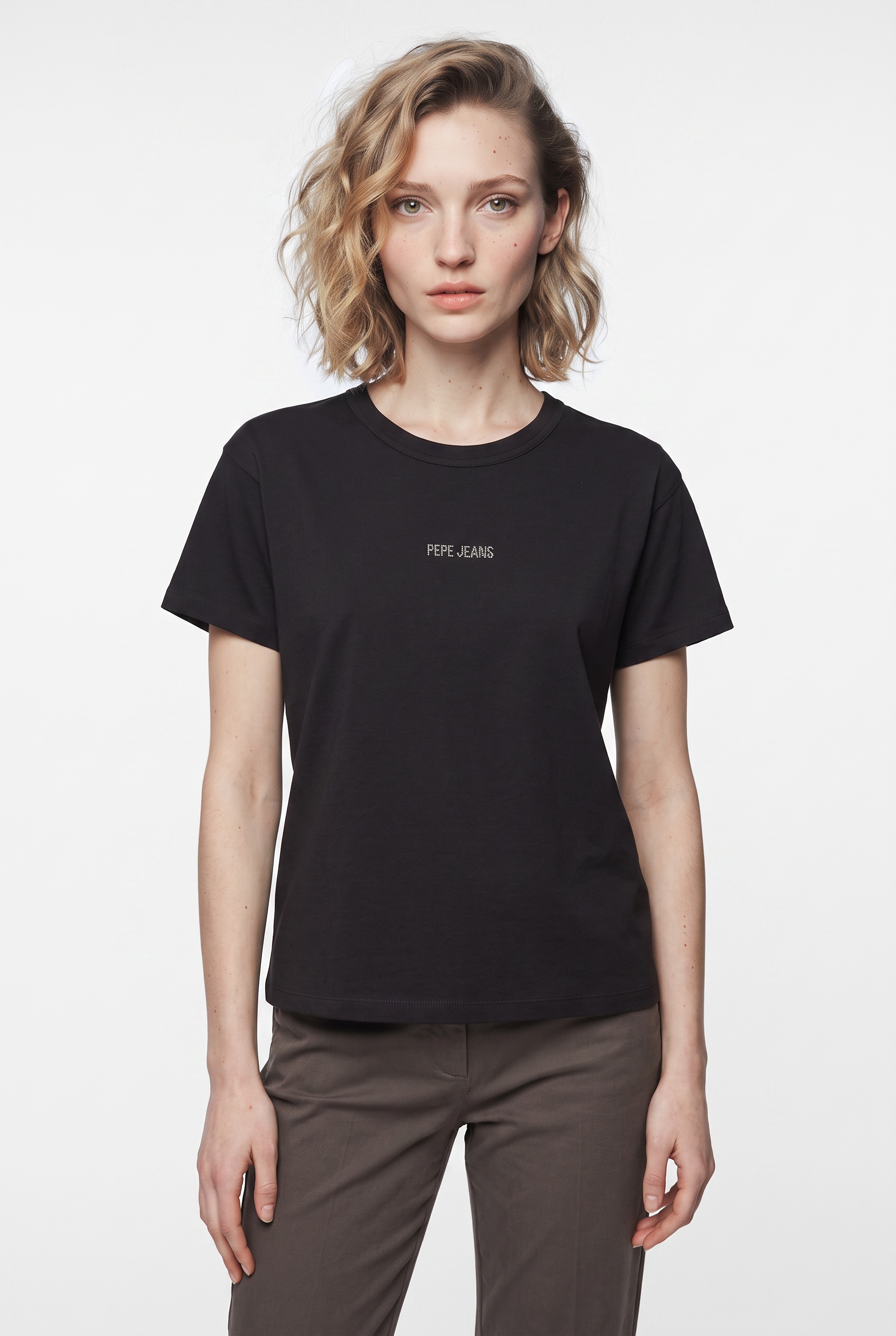 Image of Pepe Jeans T-Shirt "BEMA" mit Logoschriftzug, Baumwolle