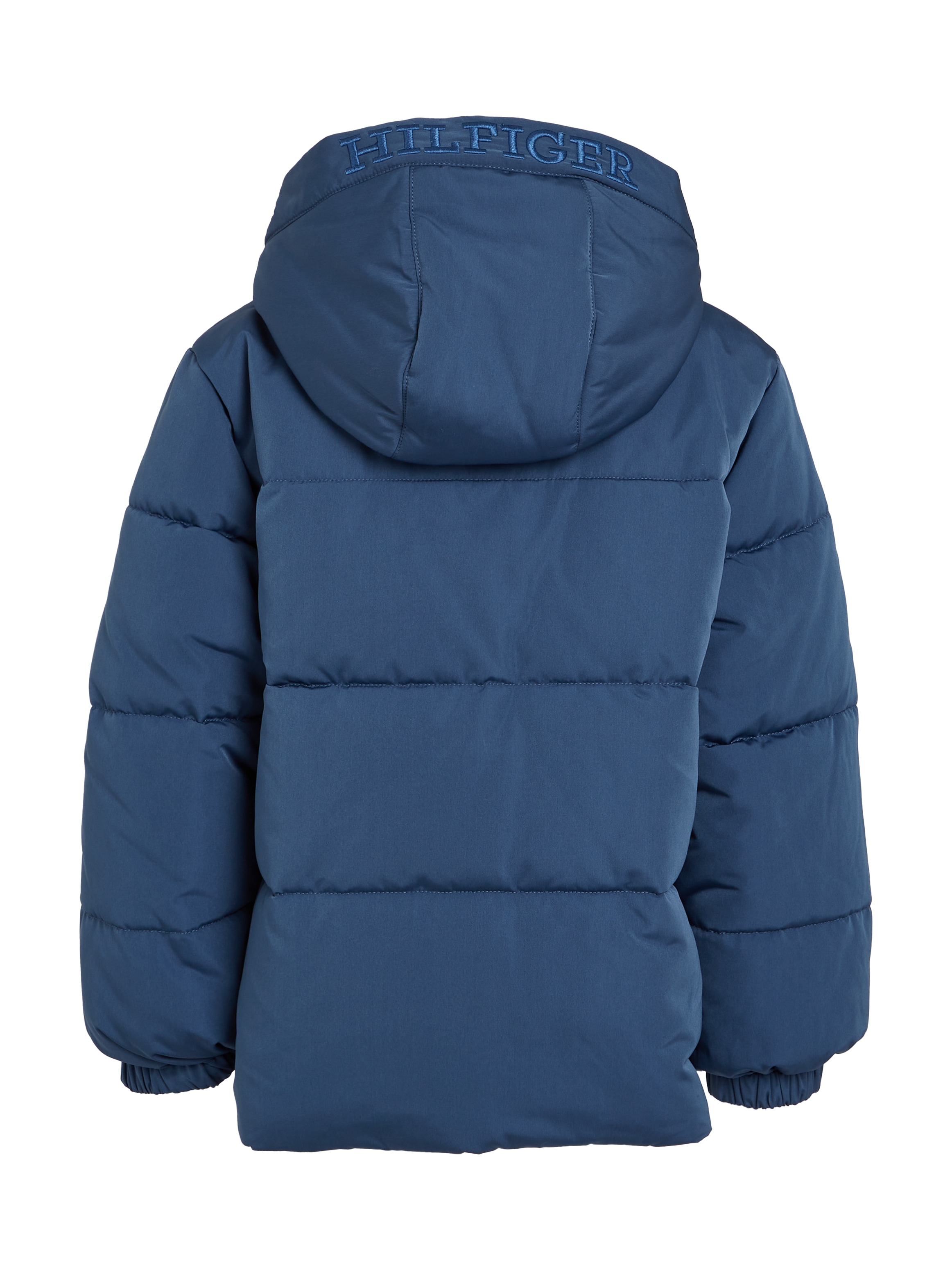 Tommy Hilfiger Steppjacke »MONOTYPE PADDED PUFFER JACKET«, mit Kapuze, Baby bis 2 Jahre, mit Kapuze, Gummizug am Ärmel