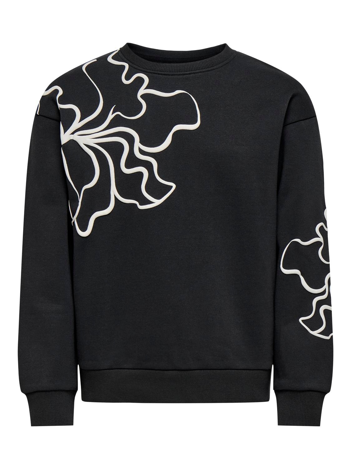 Image of KIDS ONLY Sweatshirt "KOGODESSA L/S O-NECK BOX UB CP SWT", mit coolen Outline-Prints