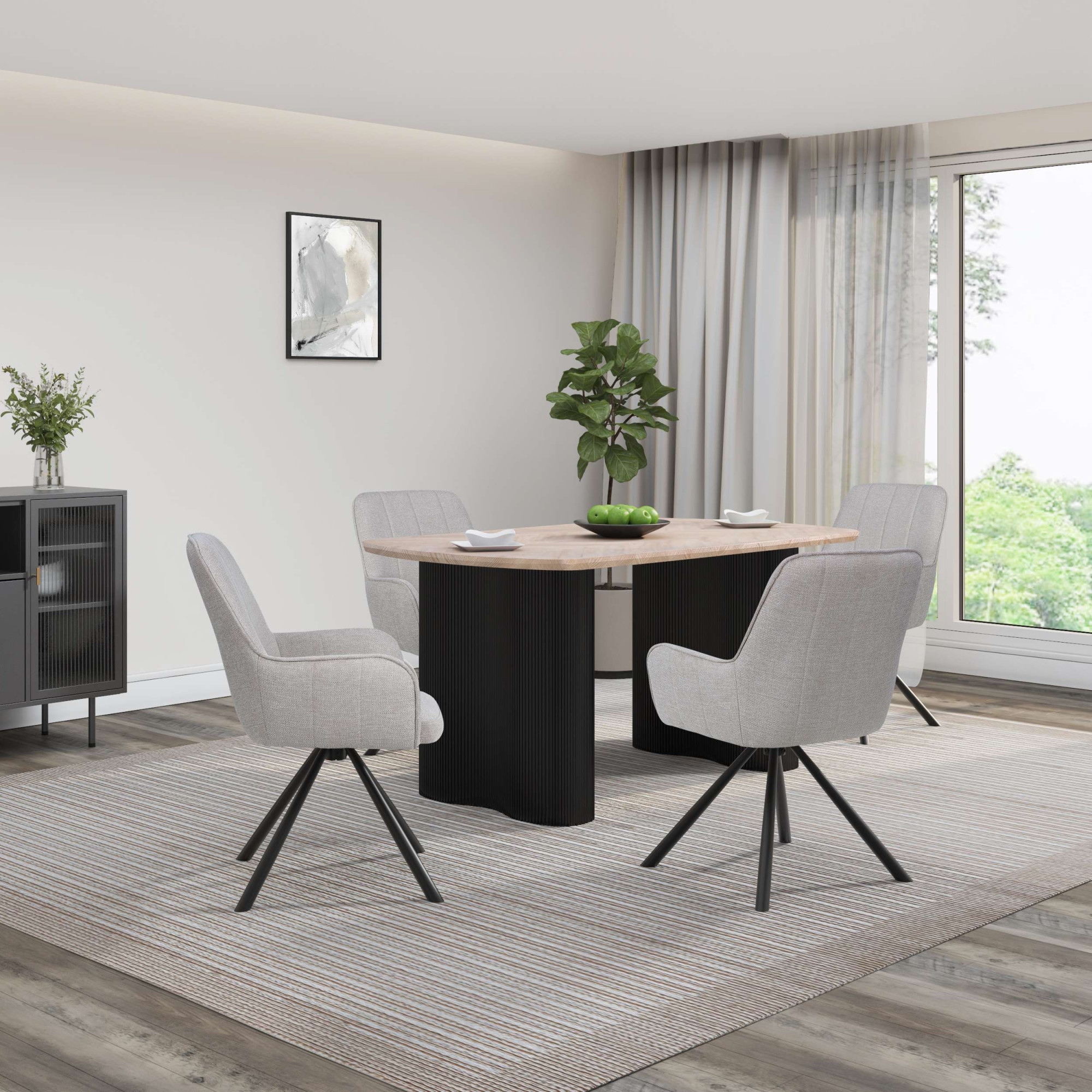 GOODproduct Chaise de salle à manger »Flaurent« () 2 cuisgepolsterte Rückenlehne, Armlehne und Sitzfläche, Sitzhöhe 50 cm