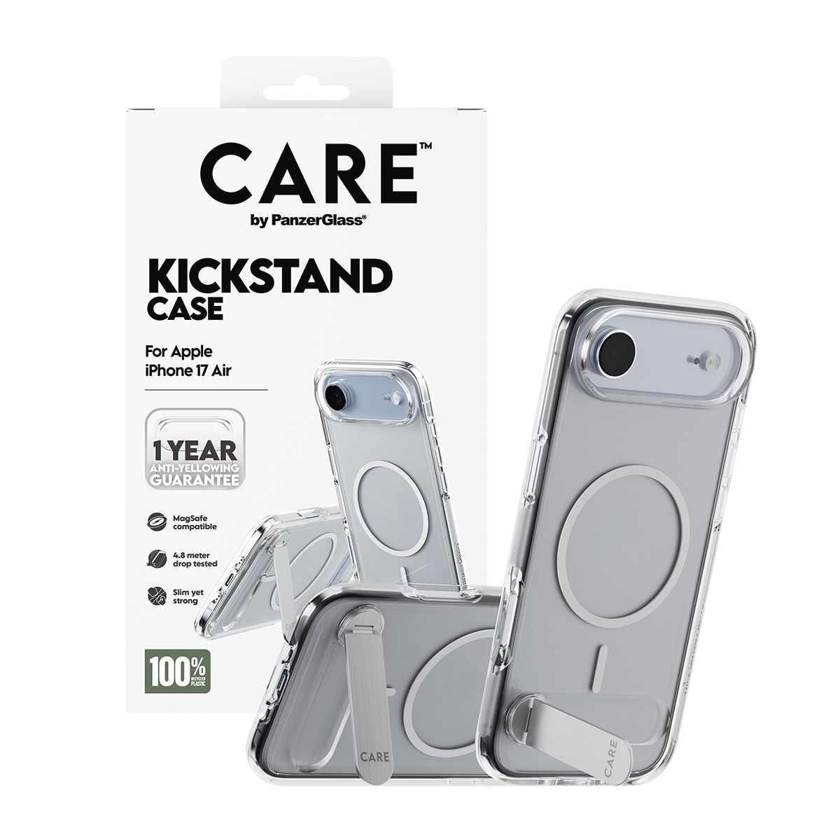 CARE by PanzerGlass Housse pour téléphone portable »Kickstand Case für Apple iPhone Air« Backcover, Schutzhülle, Handyschutzhülle, Case, Schutzcase, stossfest