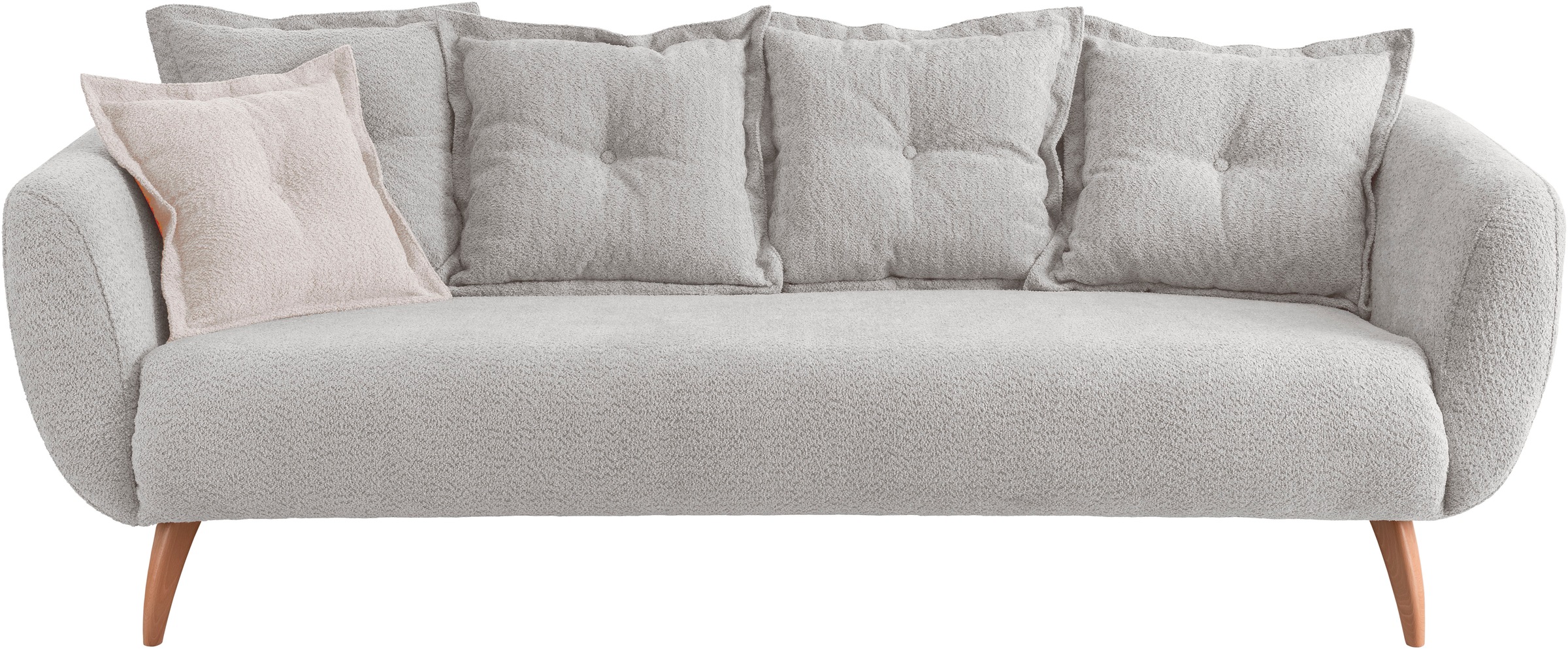 Home affaire 3-Sitzer »Baggio modern und romantisches Design, bequem«, Zierkissen inklusive