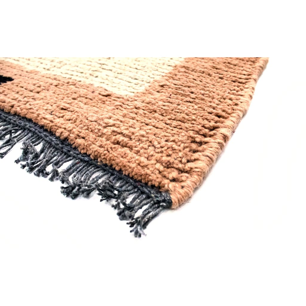 morgenland Wollteppich »Nepal Teppich handgeknüpft beige«, rechteckig