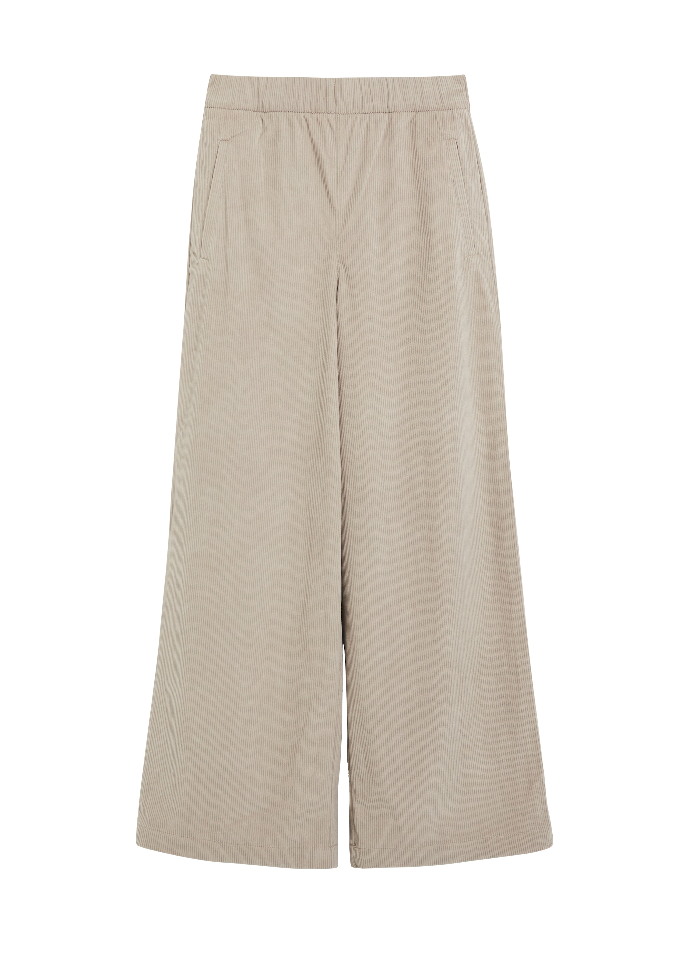 s.Oliver Pantalon en velours côtelé  avec jambe large / ceinture élastique