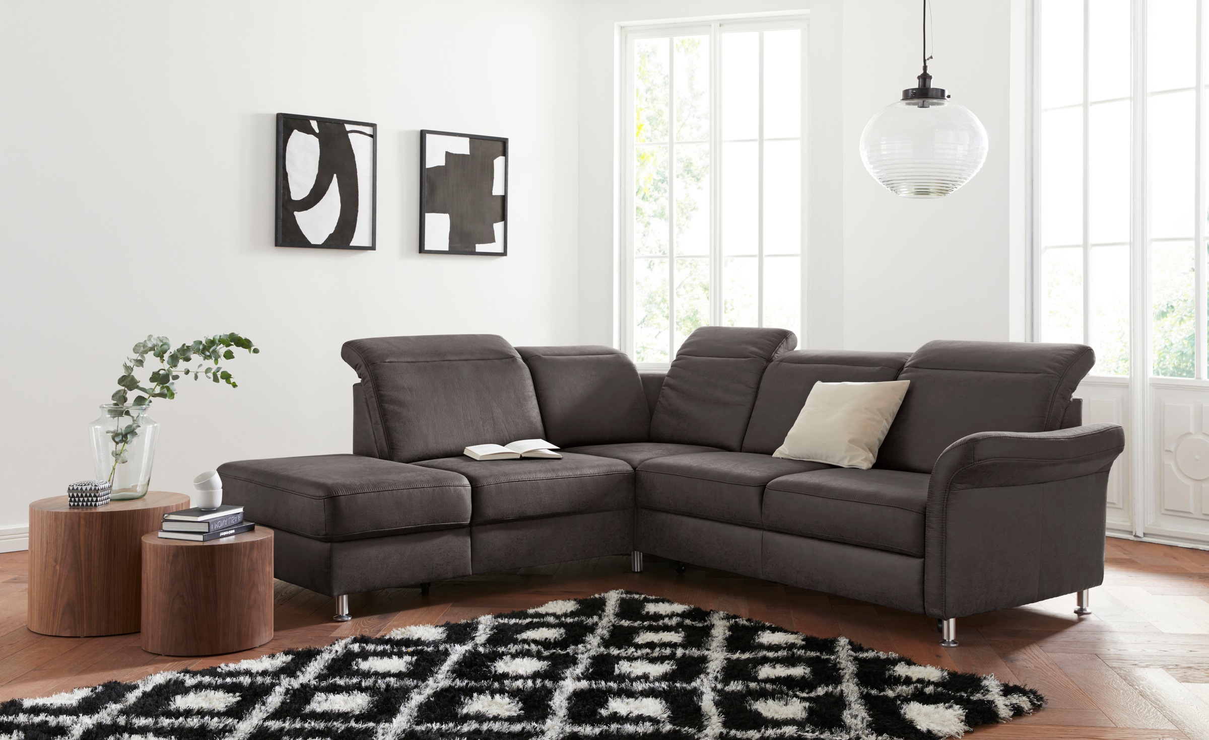 Image of sit&more Ecksofa »Darwin«, inklusive Federkern, wahlweise mit Kopfteilverstellung, Bettfunktion und Stauraum bei Ackermann Versand Schweiz