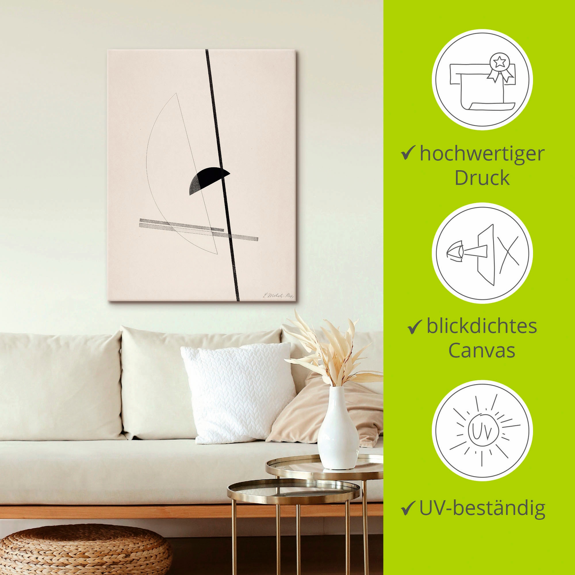 Artland Wandbild »Konstruktionen«, Muster, (1 St.), als Leinwandbild, Poster in verschied. Grössen