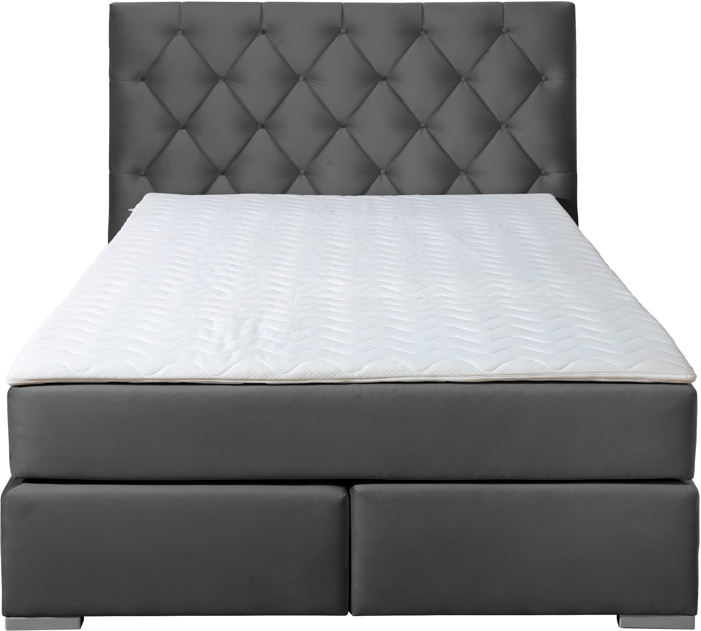Home affaire Boxspringbett »Chalon, in verschiedenen Breiten«, inkl. Topper, wahlweise in H2, H3 oder H4 erhältlich