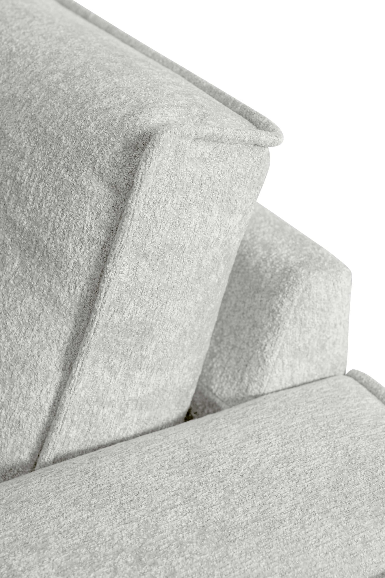 Places of Style 2-Sitzer »Kompaktsofa Oland, Struktur, Flachgewebe, Luxus-Microfaser, Boucle«, 164 cm, Wellenunterfederung, Skandi-Design, Metallfüsse