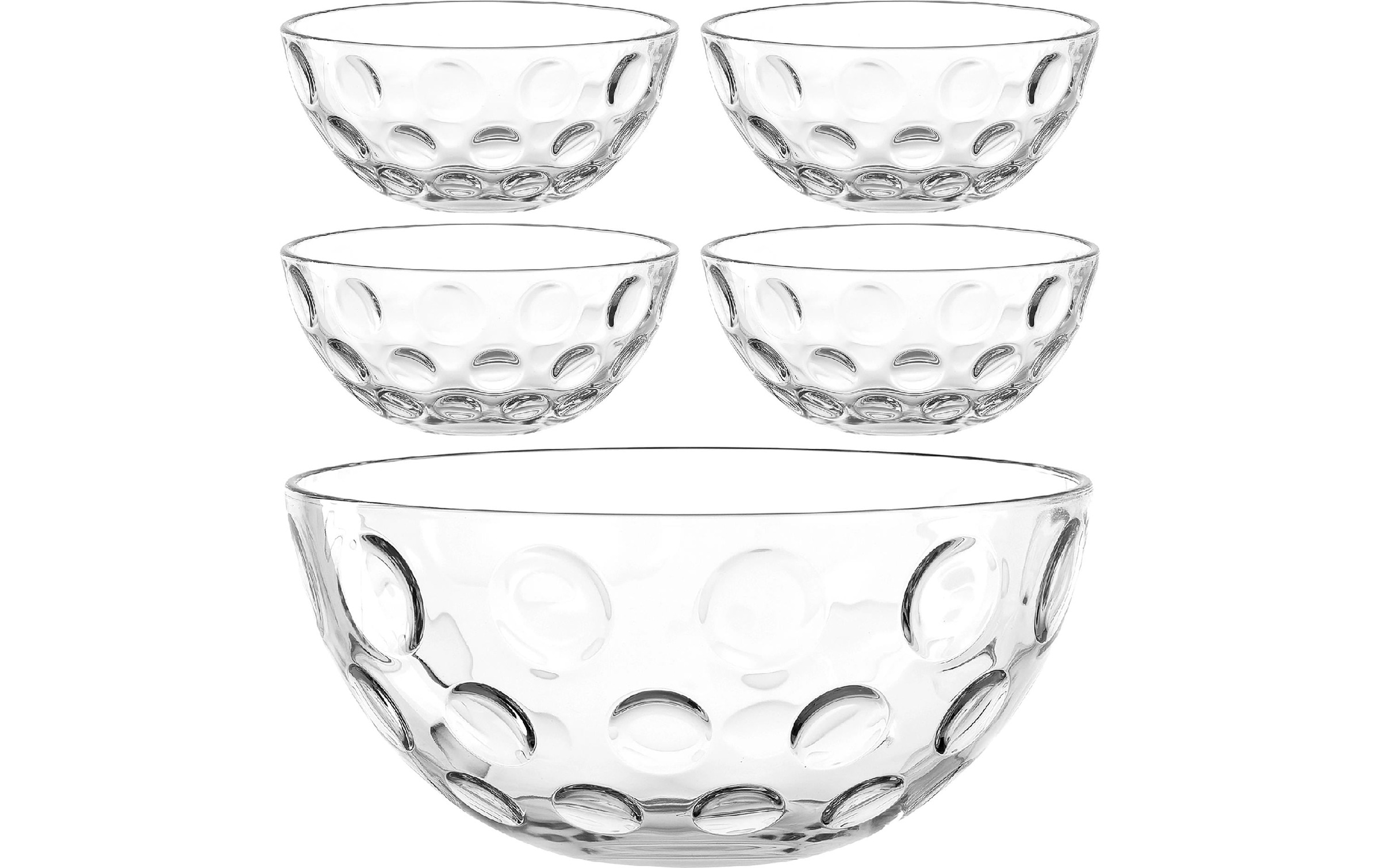 Image of LEONARDO Schale "Cucina Optic 5-teilig" aus Kalk-Natron-Glas