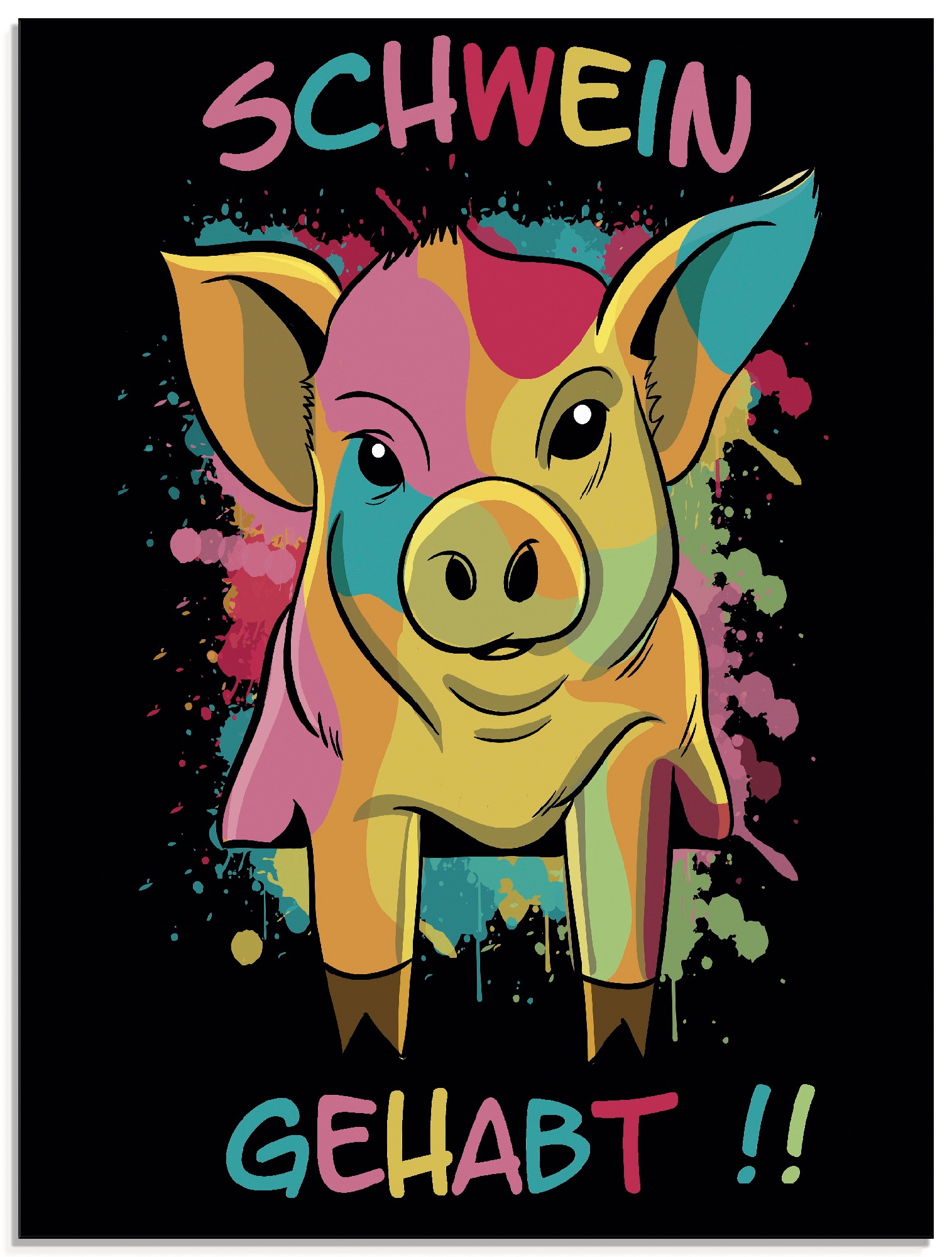 Image of Artland Glasbild »Schwein Gehabt«, Humor, (1 St.) bei Ackermann Versand Schweiz