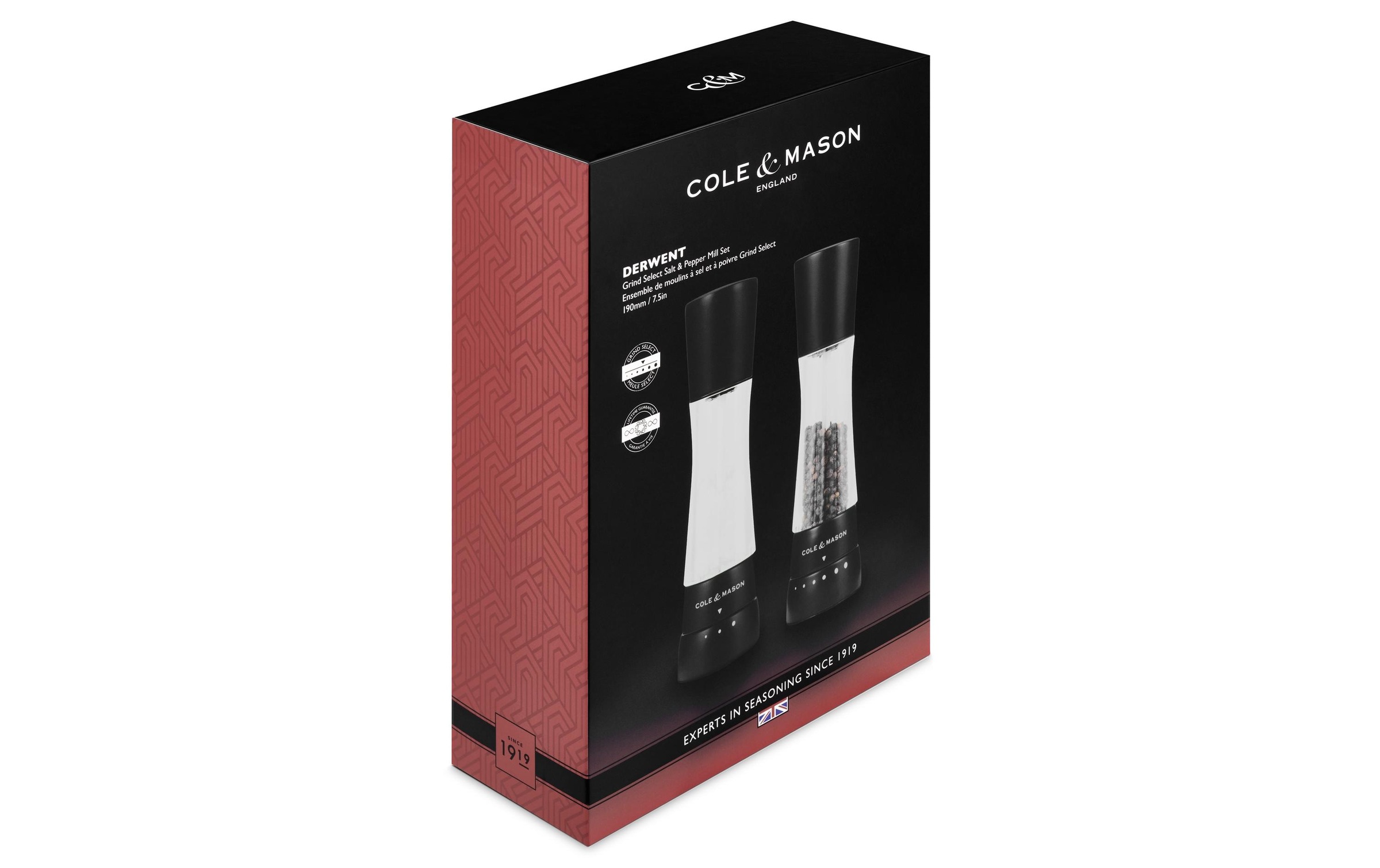 Cole & Mason Salz-/Pfeffermühle »Derwent 19 cm« Salz- und Pfeffermühlen-Set in Geschenkbox