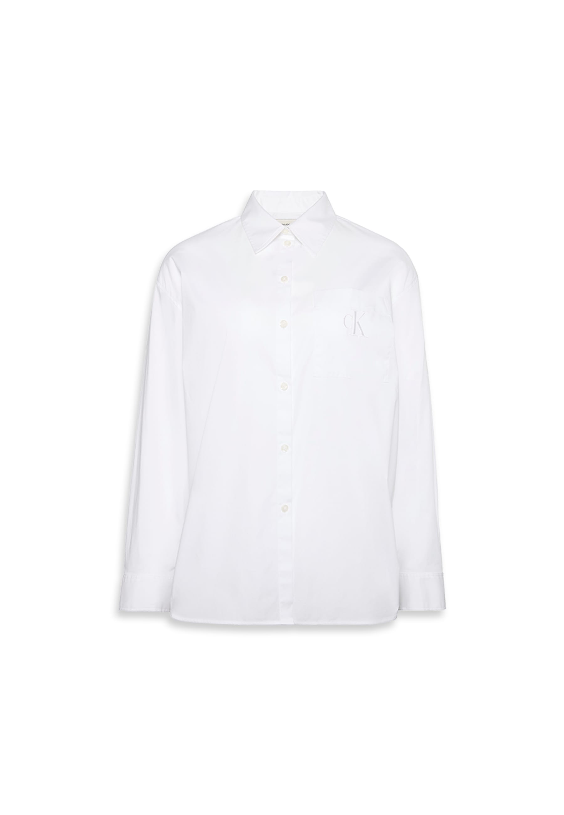 Calvin Klein Jeans Blouse chemise coupe décontractée, broderie sur la poche poitrine
