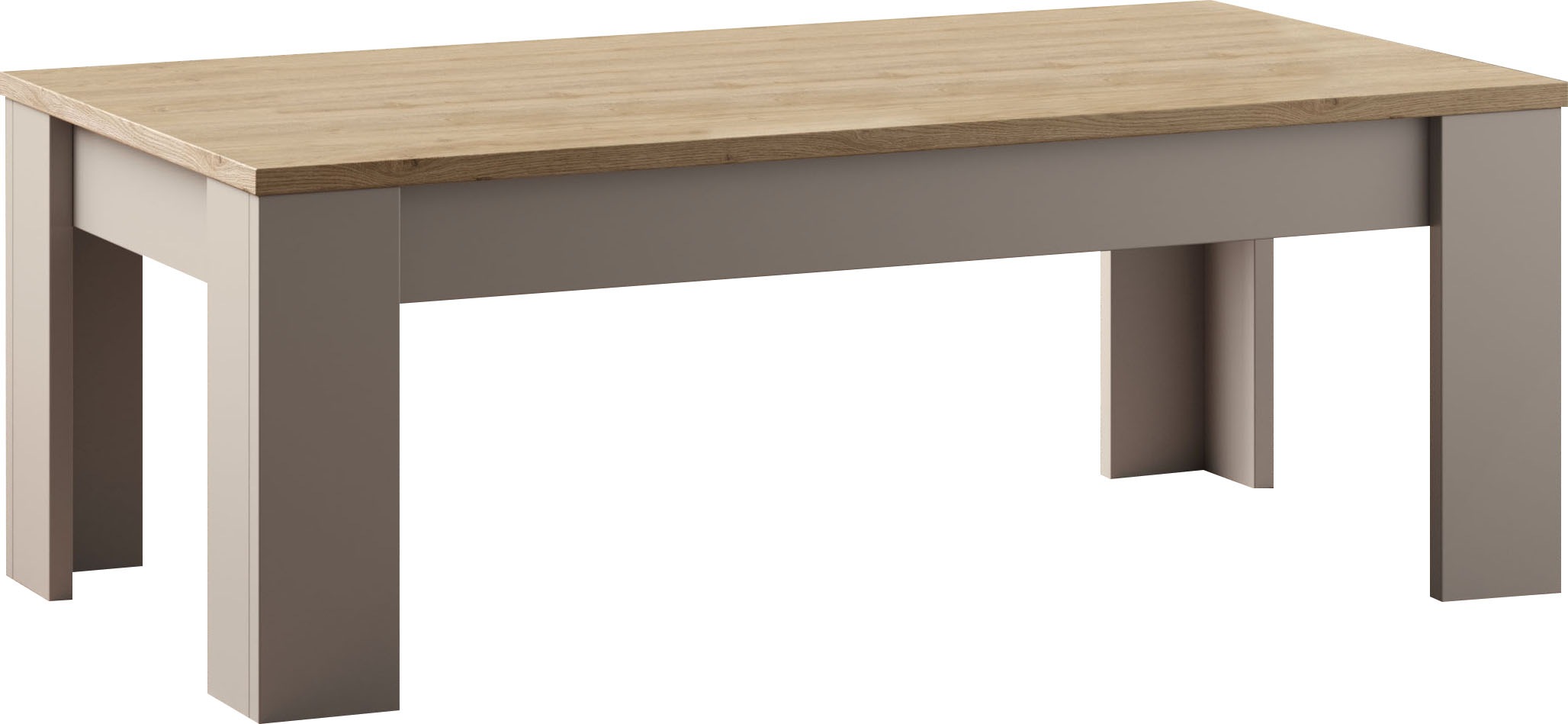 Home affaire Couchtisch "Gent 122 x 65 cm, Sofatisch, Wohnzimmertisch, Kaffeetisch" moderner rechteckiger Couchtisch, zweifarbig