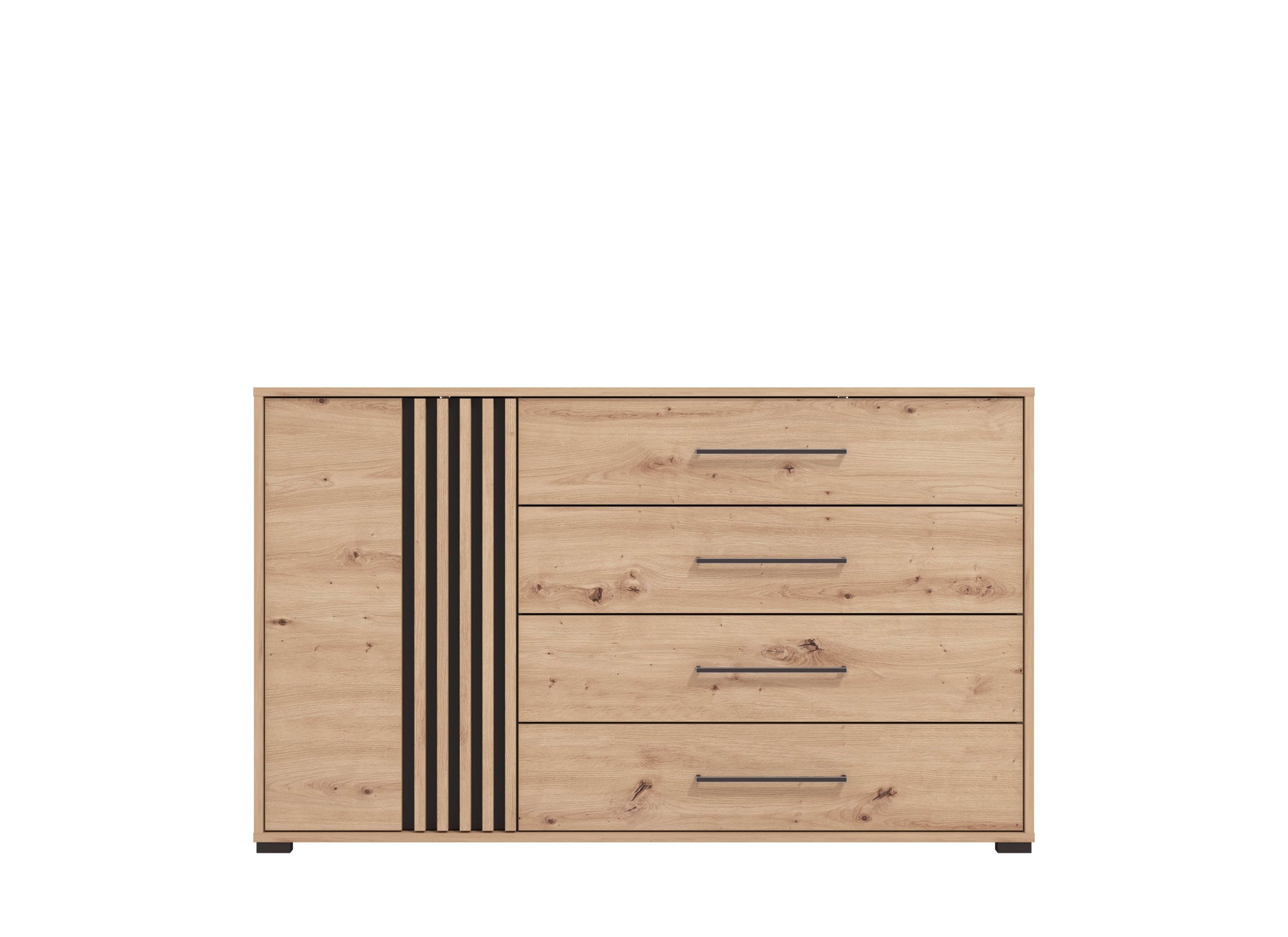 INOSIGN Commode »Ascalon Sideboard, Breite 138 oder 93 cm, mit ABS Schutzkanten« 3D Optik durch Lamellen/ Paneele, FSC-zertifizierter Holzwerkstoff