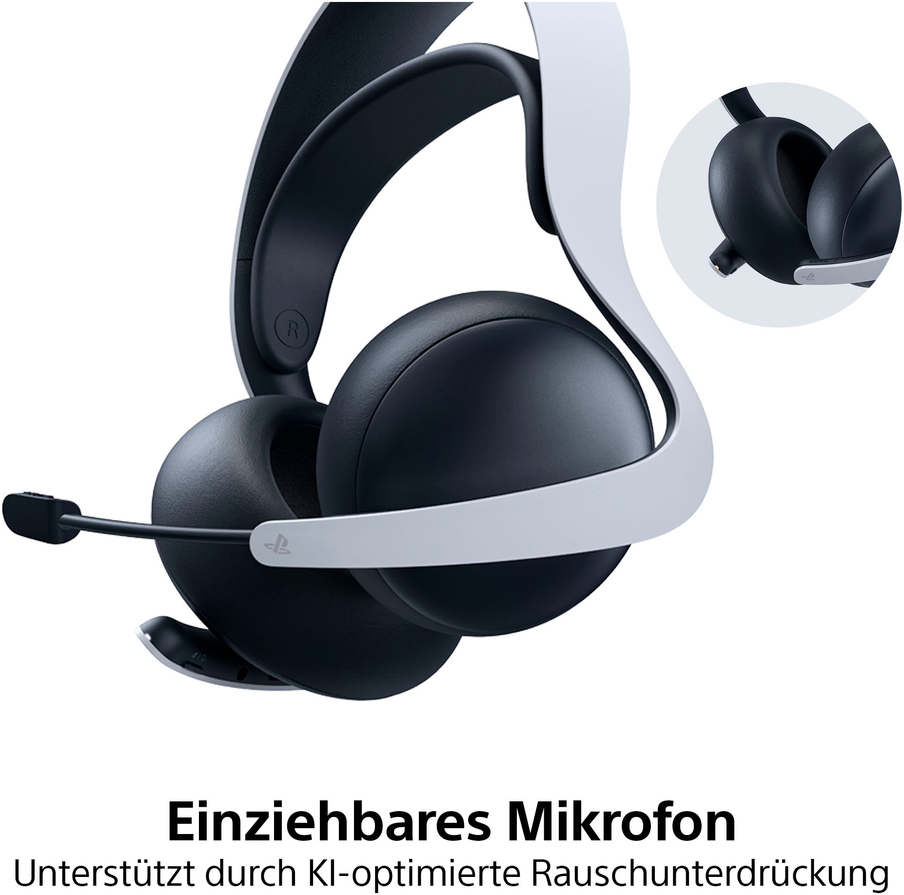 PlayStation 5 Gaming-Headset »PULSE Elite™ Wireless-Headset« Bluetooth Multi-Point-Verbindung | Rauschunterdrückung | Stummschaltung