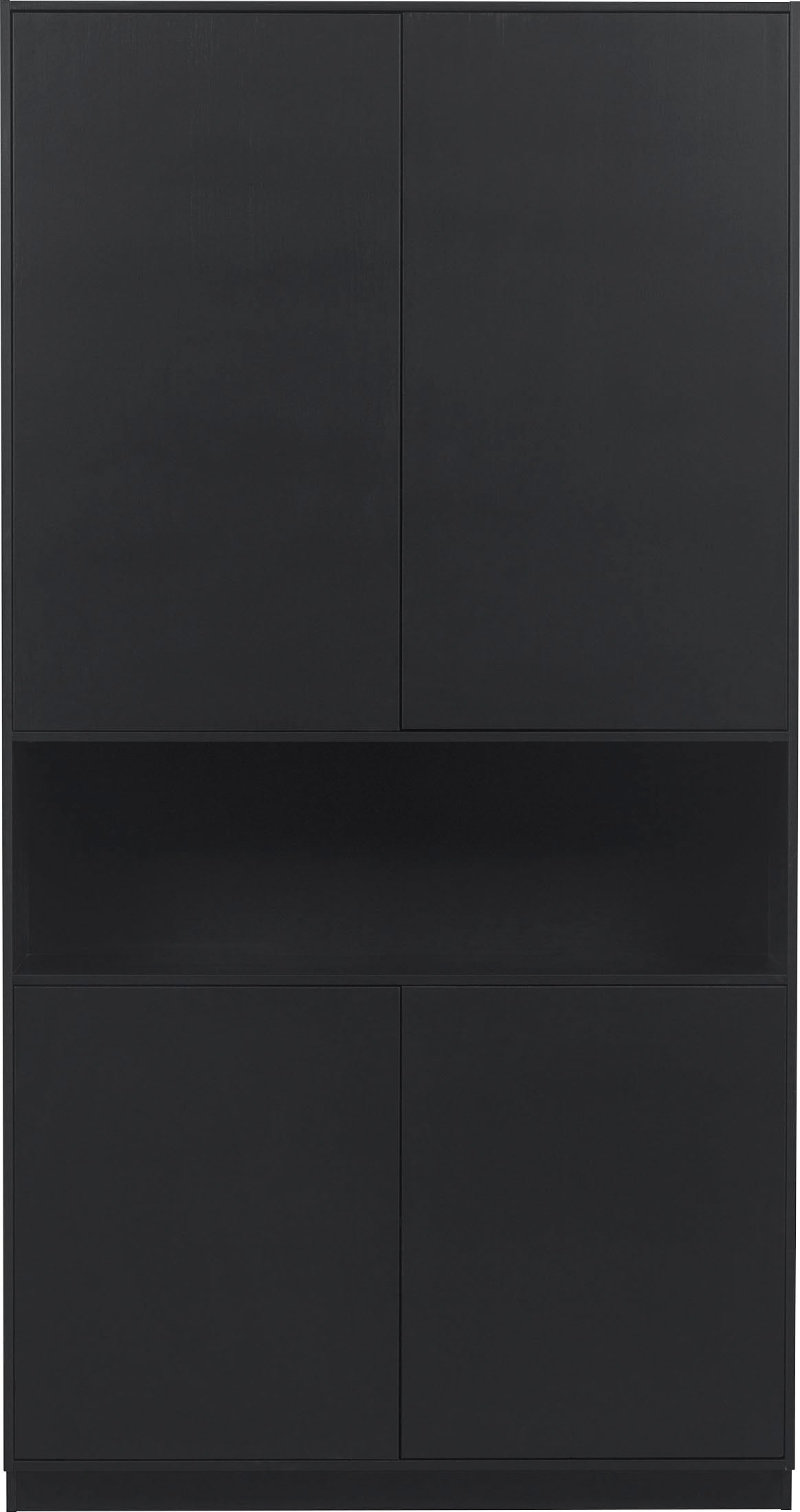 WOOOD Buffet »Finca FSC®-Kiefernholz mit Druckmechanismus, H 210 x B 110 x T 40 cm« Tragkraft 10 kg pro Boden, mit offenem Mittelfach, schwebende Optik