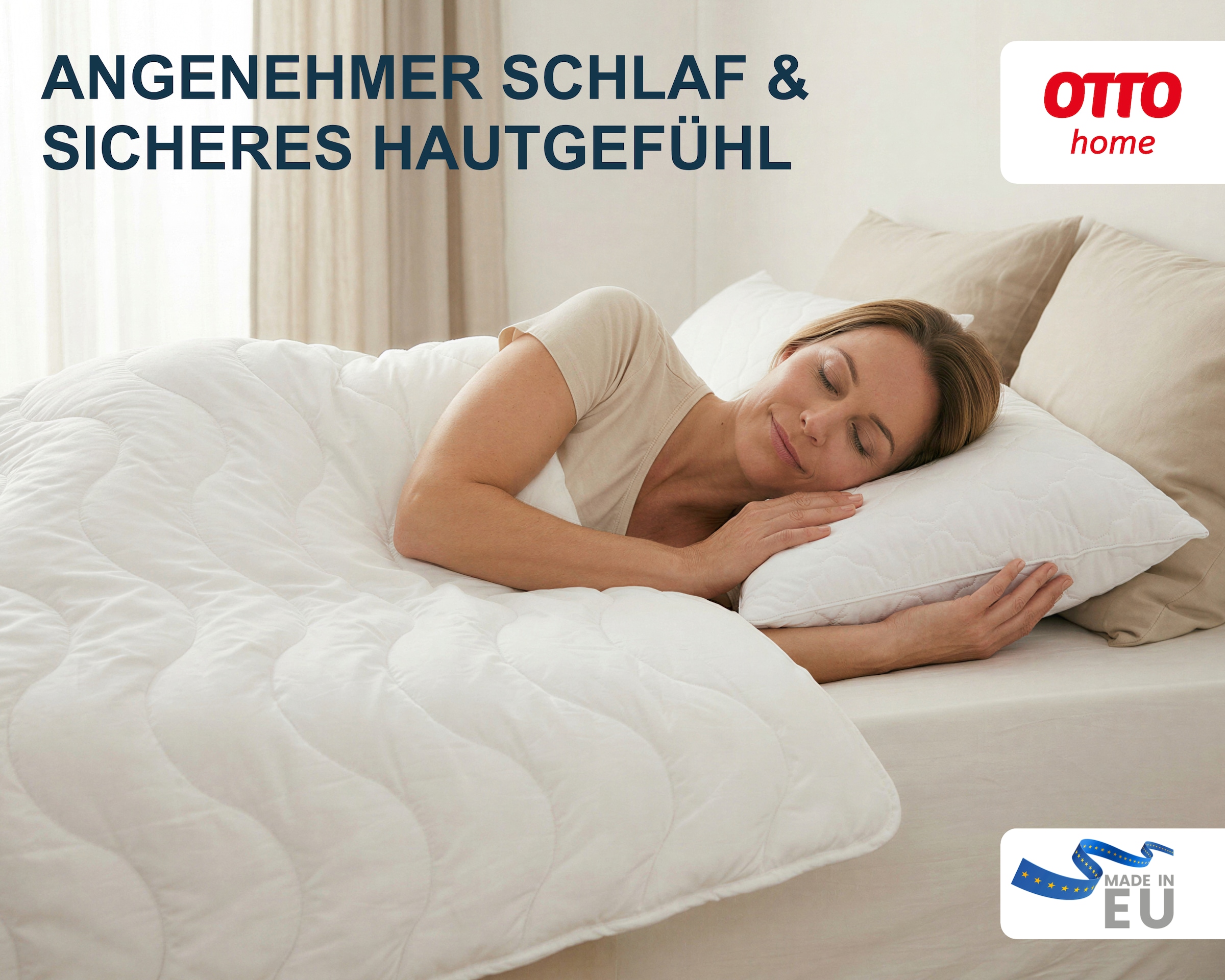 GOODproduct Couette microfibre + oreiller microfibre »Mailo, Bettdecke 135x200 cm, 155x220 cm« 2-tlg., Set mit Kissen 80x80 cm, Sommer, Winter