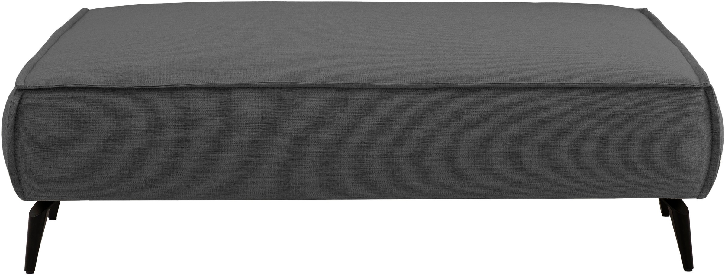 Home affaire Hocker »TVINNU, mit Kedernaht, Cord u. Flachgewebe« zur Serie TVINNU, gemütlicher Sitzkomfort, rechteckig, schwarze Füsse