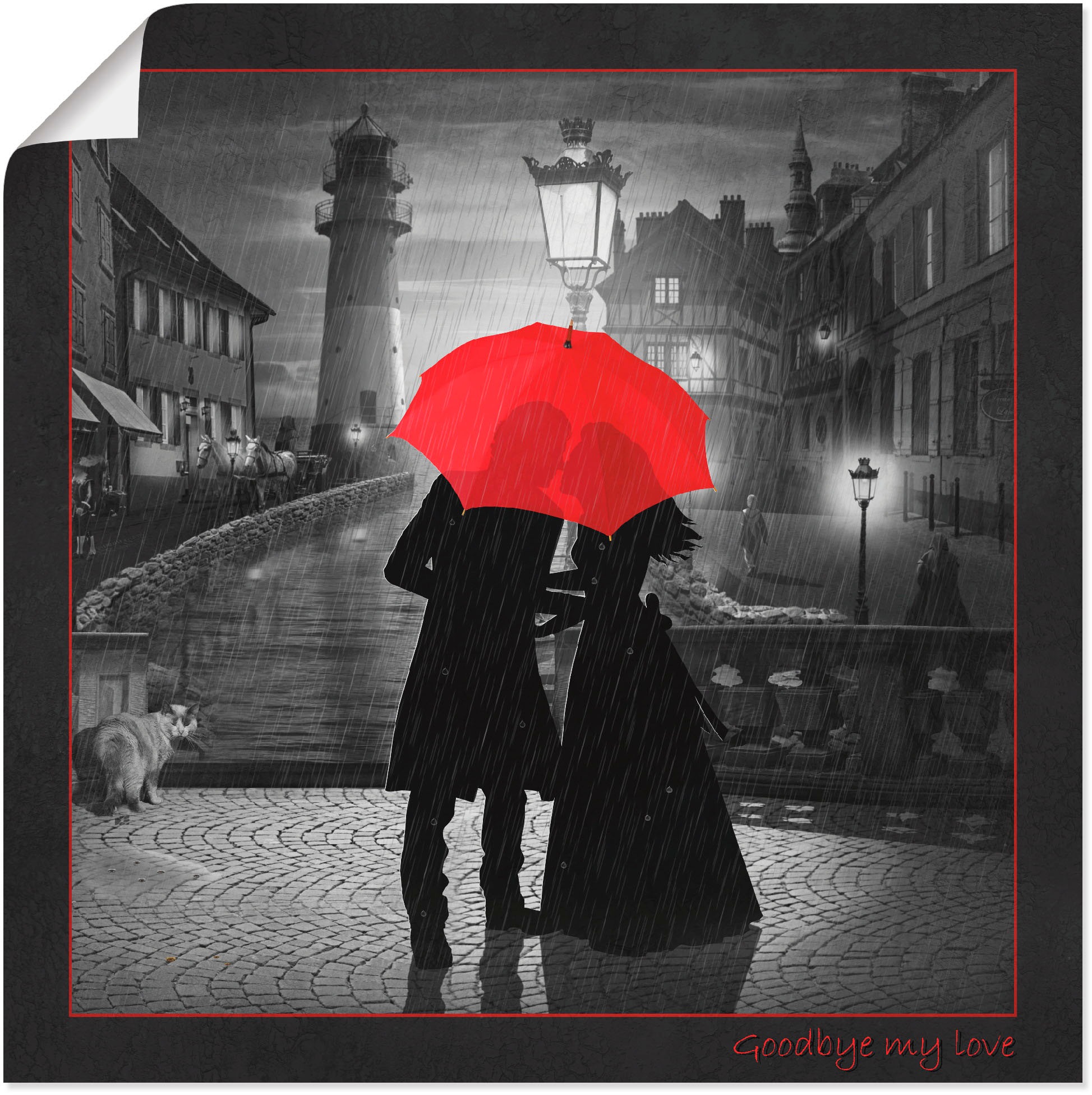 Image of Artland Wandbild »Abschied am Hafen«, Paar, (1 St.), in vielen Grössen & Produktarten -Leinwandbild, Poster, Wandaufkleber / Wandtattoo auch für Badezimmer geeignet bei Ackermann Versand Schweiz