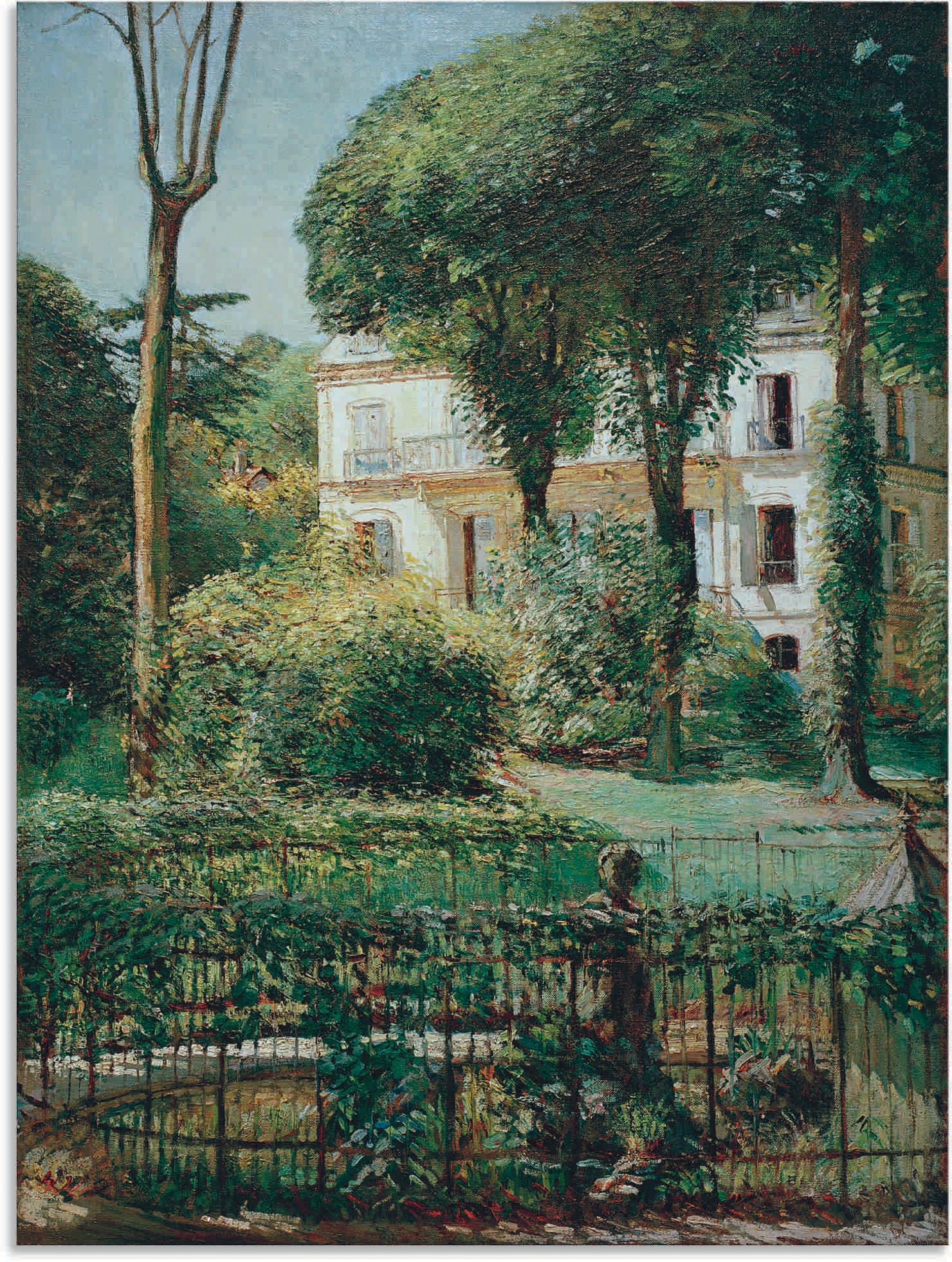 Image of Artland Wandbild »Villa in Paris«, Gartenbilder, (1 St.), in vielen Grössen & Produktarten - Alubild / Outdoorbild für den Aussenbereich, Leinwandbild, Poster, Wandaufkleber / Wandtattoo auch für Badezimmer geeignet bei Ackermann Versand Schweiz