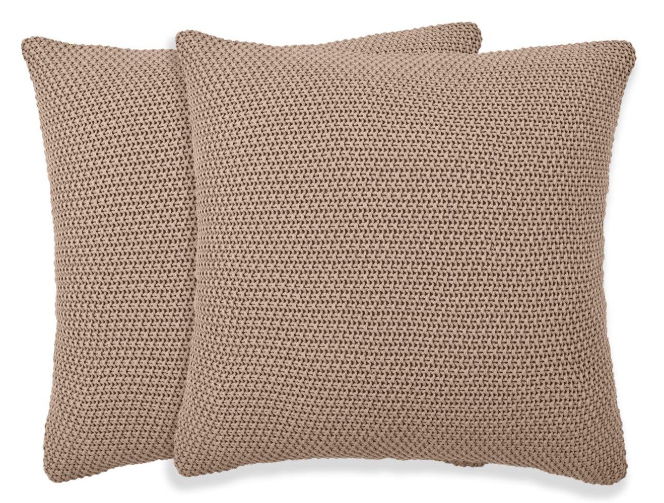 Image of GOODproduct Dekokissen "Phelon, 2 Stk., 100% Baumwolle, Strick, ohne Füllung, Dekokissen" Vorderseite: Strickmuster, 100% Baumwolle, weich, uni