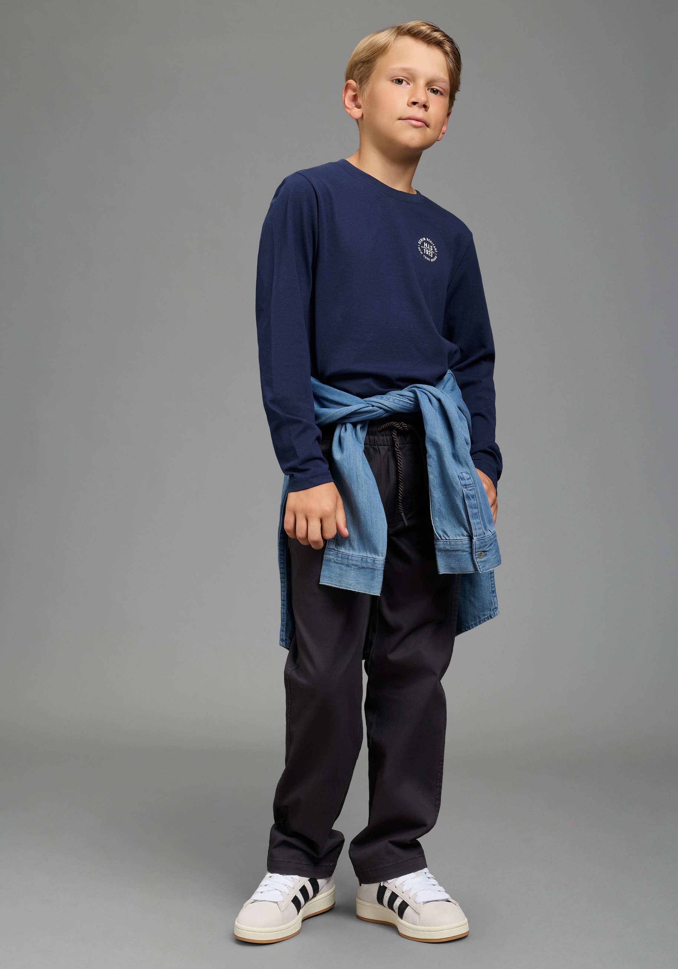 KIDSWORLD Pantalon à enfiler »Twillhose in Schlupfform«  coupe droite, avec élastique intérieur à la taille