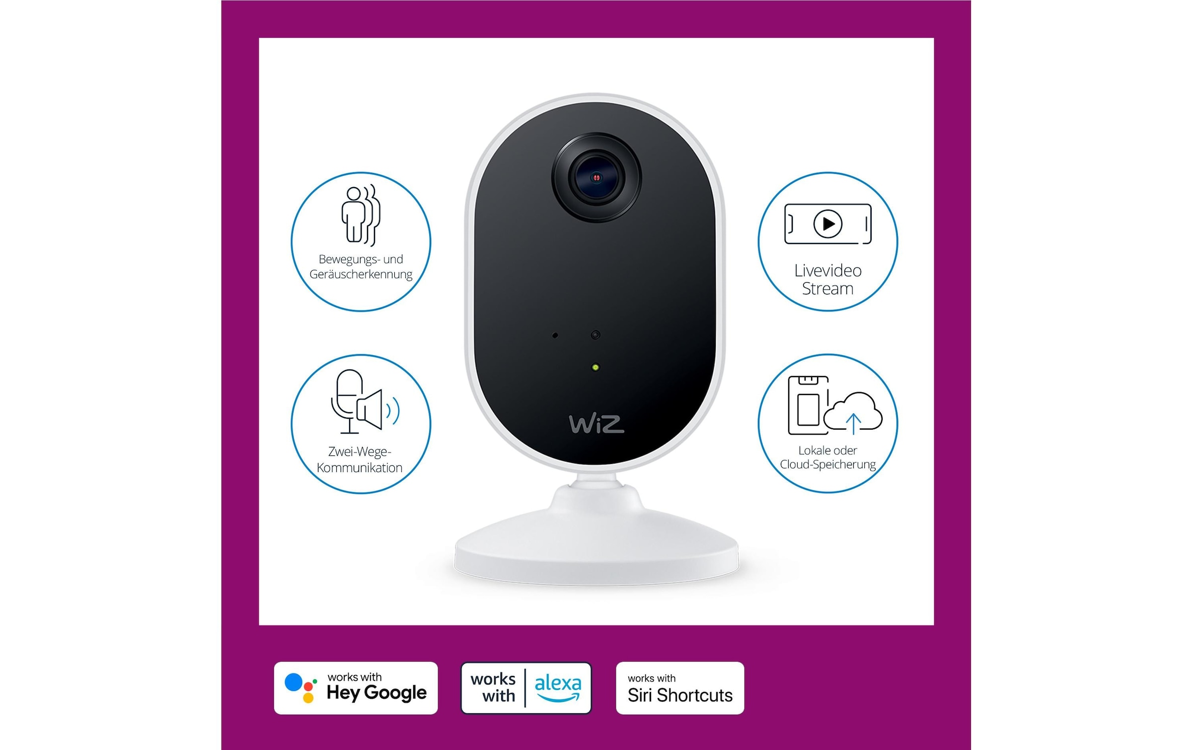 WiZ Smart Home Kamera »Indoor WiFi«, (1 tlg.)