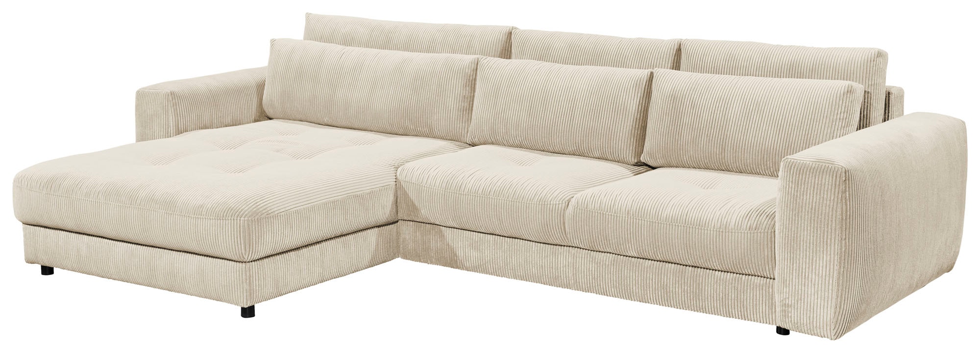 ED EXCITING DESIGN Ecksofa »Barura L-Form« mit 3 Nierenkissen