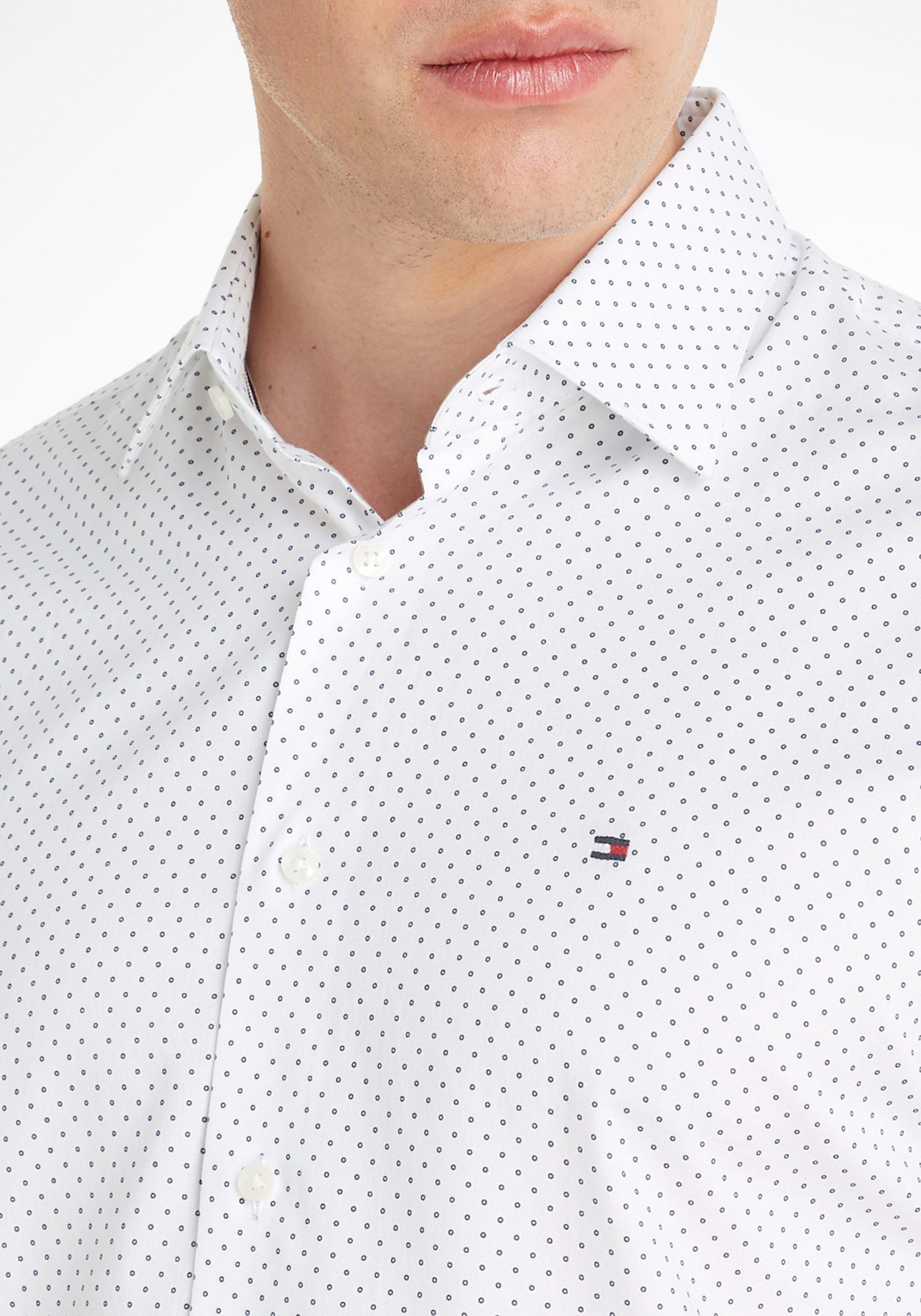 Tommy Hilfiger TAILORED Langarmhemd »CL TWO TONE DOT PRINT RF SHIRT«, im  gepunkteten Design günstig!