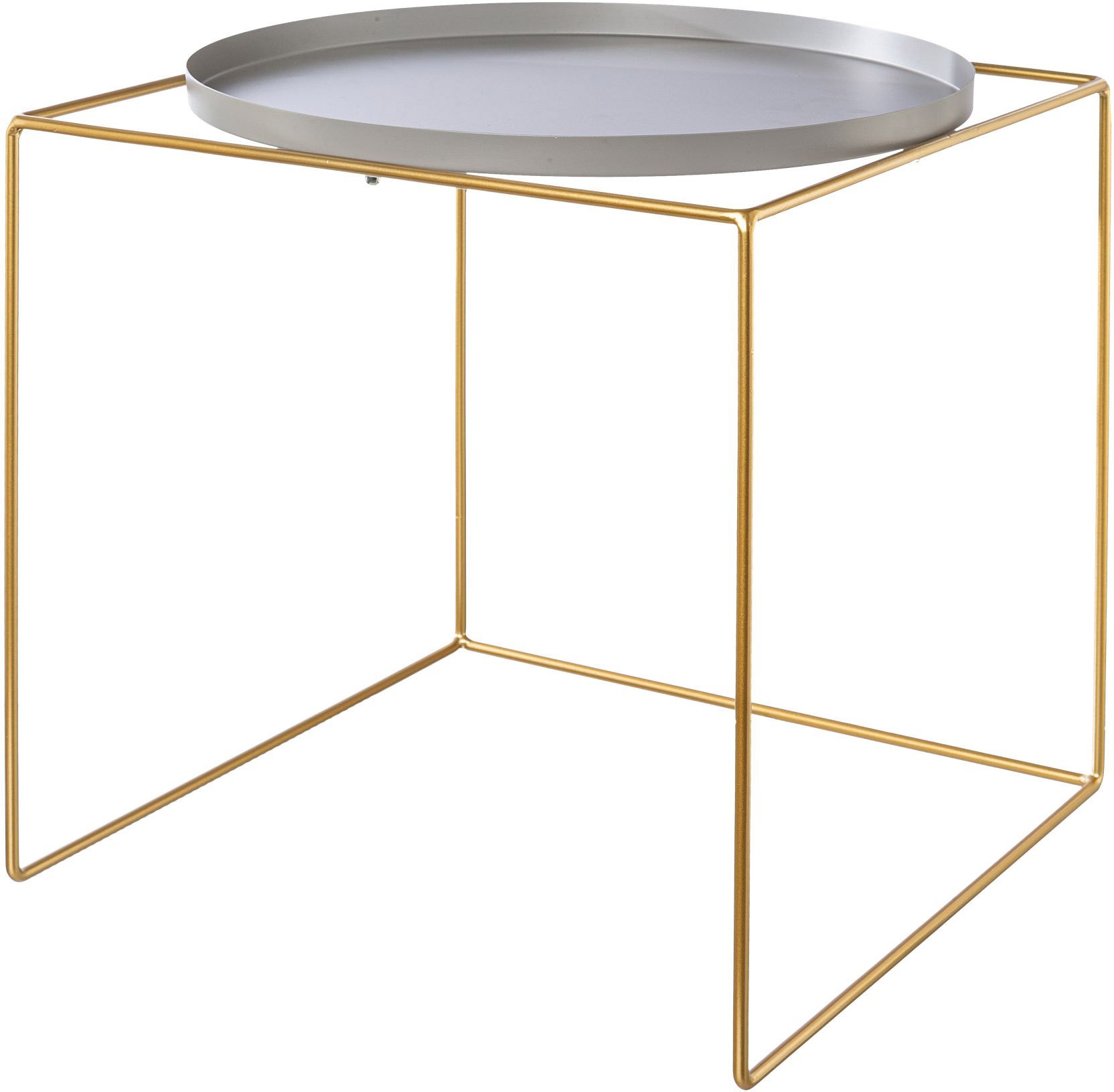 Creativ deco Beistelltisch Set, 2 Stk. tlg. im 2er Set, im Nesting-Design, aus Metall, Höhe ca. 47 und 42 cm
