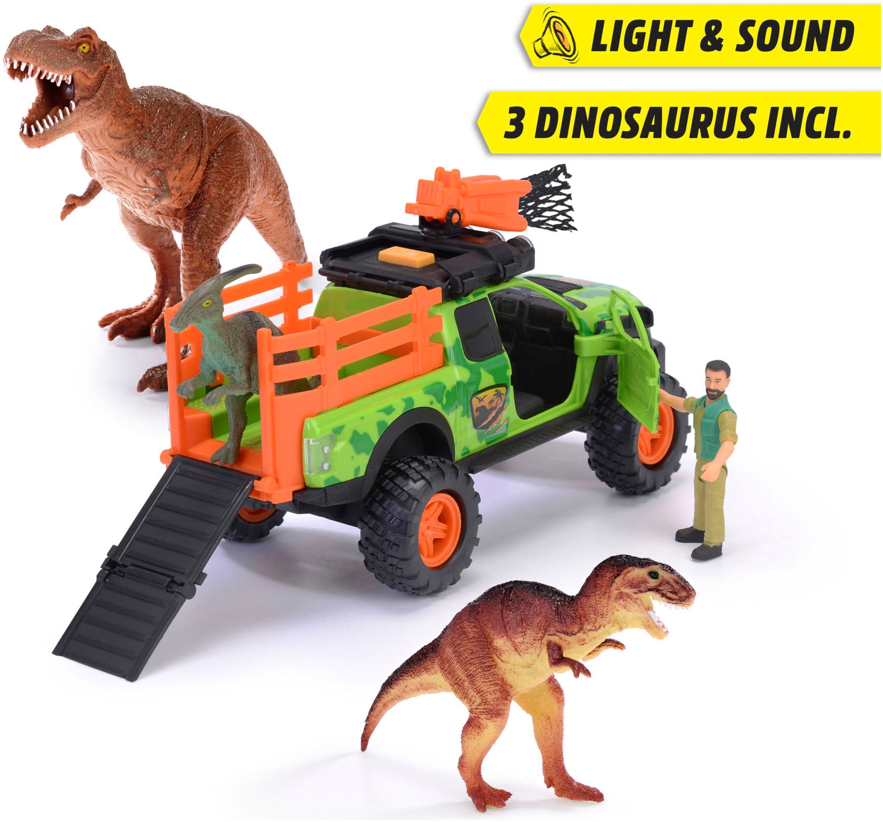 Dickie Toys Personnage de jeu »Spielset - Dino Hunter« mit Licht und Sound