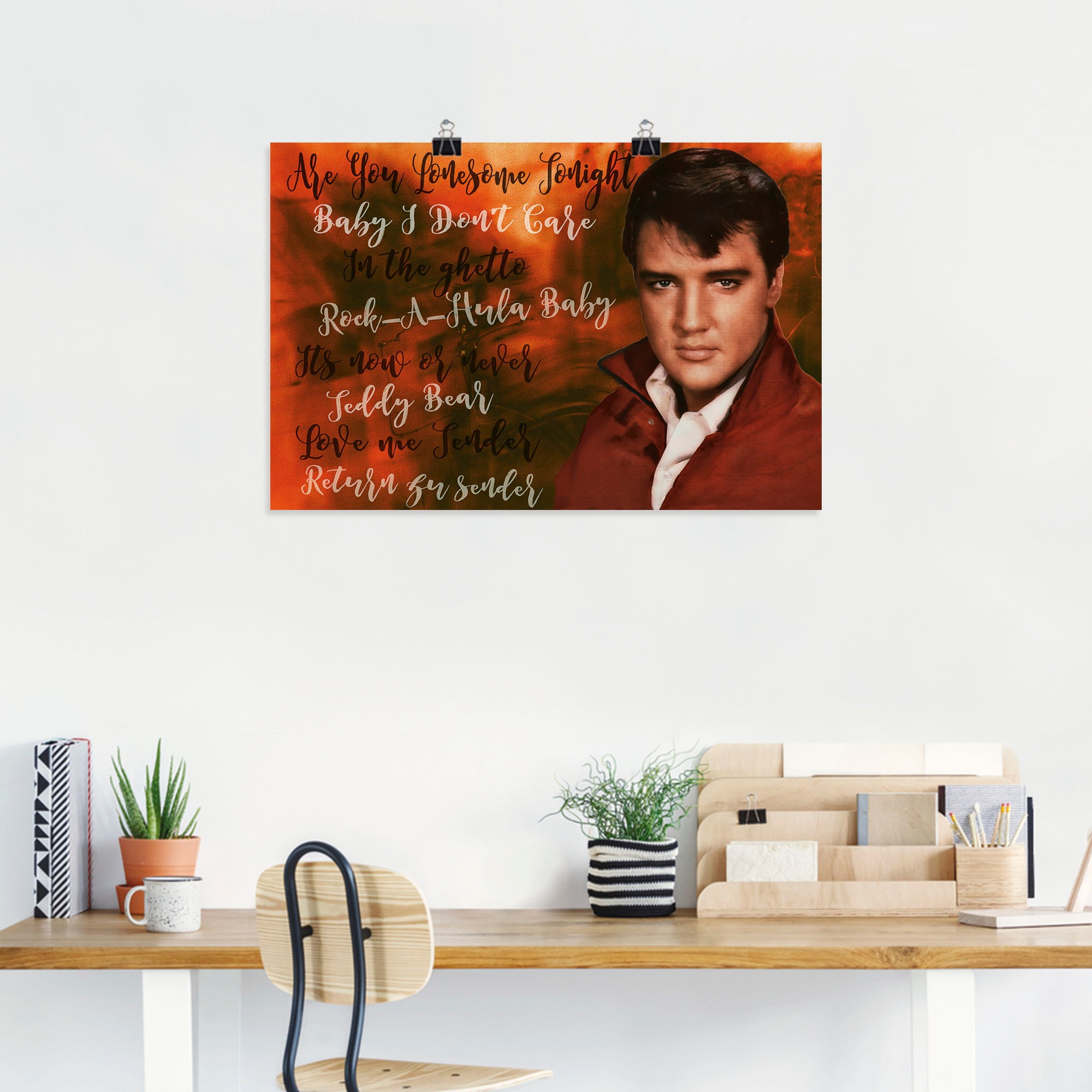 Artland Poster "Elvis Star" Bilder von berühmten Musikern 1 Stk. tlg. ohne Rahmen