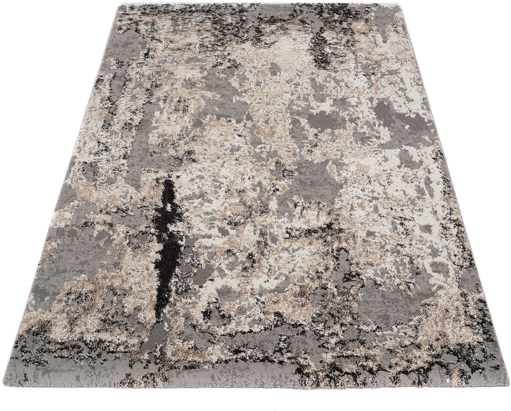 OCI DIE TEPPICHMARKE Teppich »Juwel Liray«, rechteckig, 20 mm Höhe, Kurzflor, Wohnzimmer, Marmor Optik, Hoch Tief Effekt