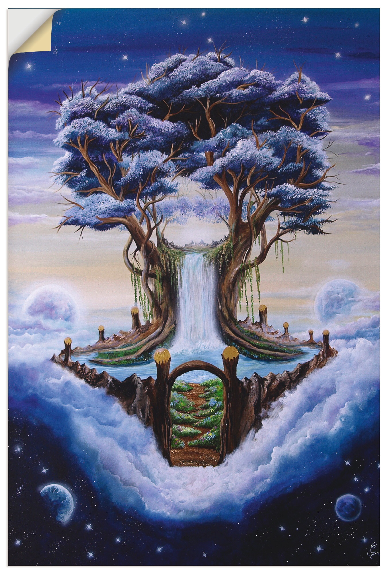 Image of Artland Wandbild »Der Baum im Traum«, Landschaften, (1 St.), in vielen Grössen & Produktarten - Alubild / Outdoorbild für den Aussenbereich, Leinwandbild, Poster, Wandaufkleber / Wandtattoo auch für Badezimmer geeignet bei Ackermann Versand Schweiz