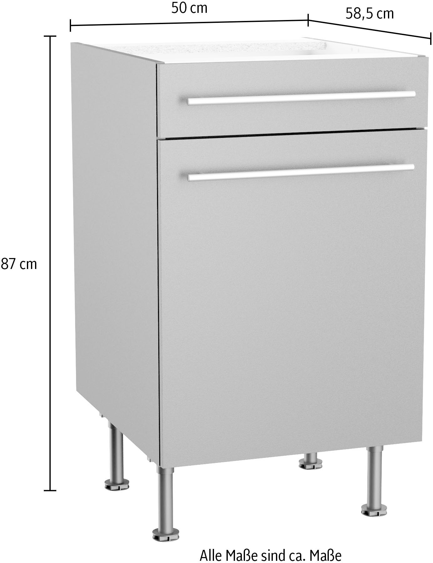 OPTIFIT Unterschrank »Bern2«, Breite 50 cm, 1 Tür, 1 Schubkasten, 1 Einlegeboden