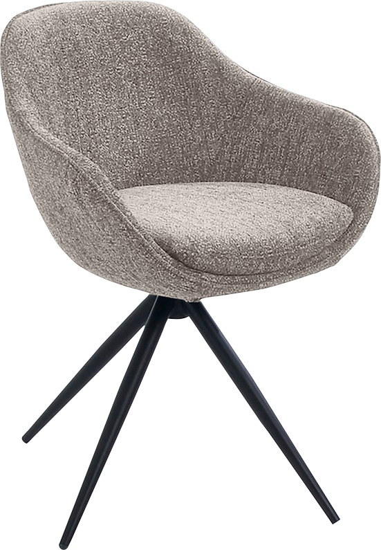 K+W Komfort & Wohnen Chaise pivotante »ZOOM« () fauteuil pivotant 4 pieds avec structure métal noir structuré