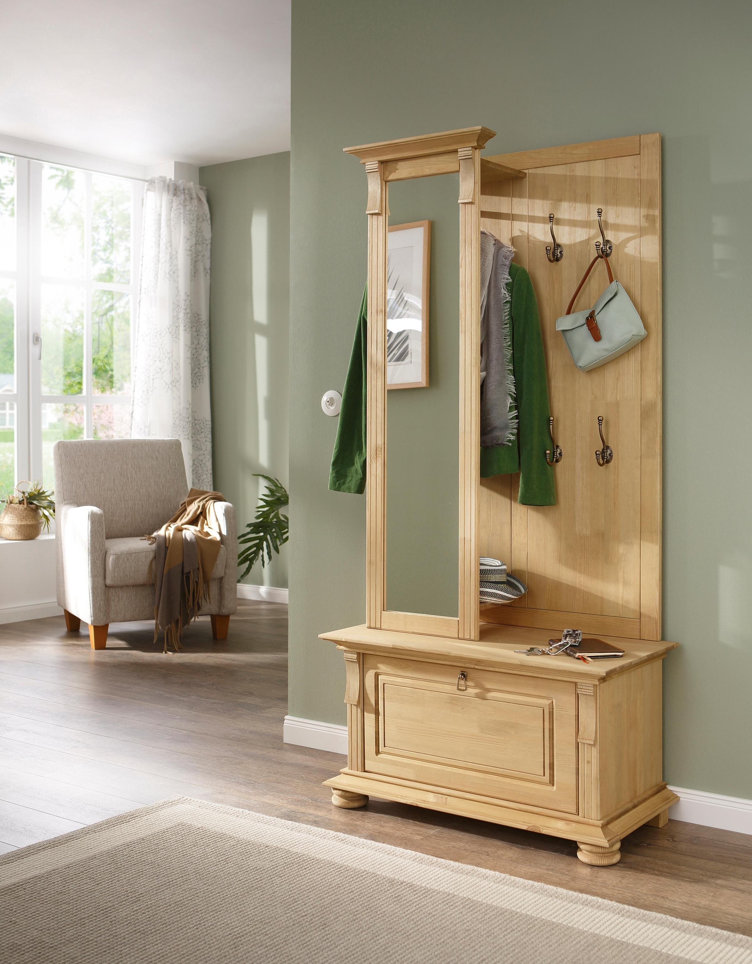Image of Home affaire Garderoben-Set »Mitu«, (Set, 2 St.), aus massiver Kiefer (2-tlg.) bei Ackermann Versand Schweiz