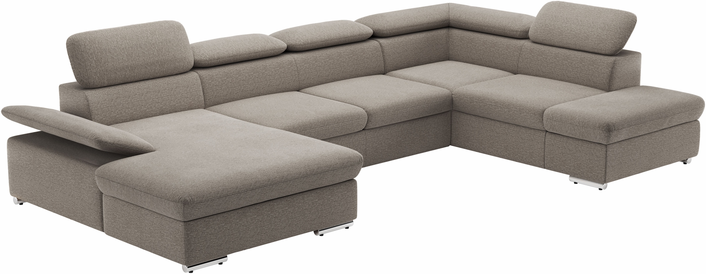 sit&more Wohnlandschaft »Valantine U-Form«, inkl. Kopf- und Armteilverstellung, wahlweise mit Bettfunktion