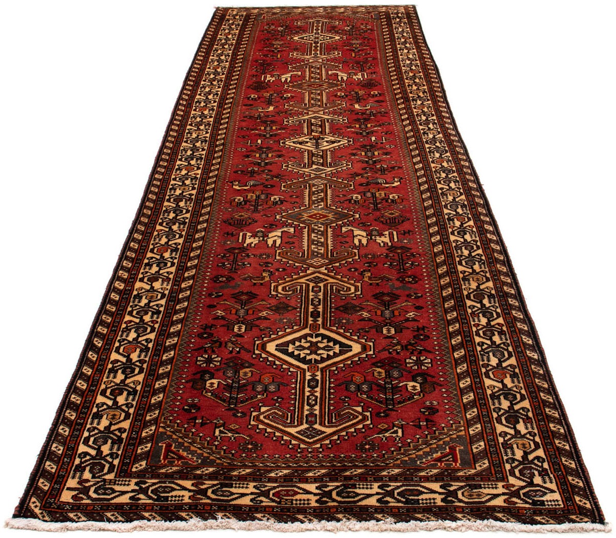 Image of morgenland Hochflor-Läufer »Shiraz Medaillon Rosso chiaro 393 x 115 cm«, rechteckig, 1 mm Höhe, Unikat mit Zertifikat bei Ackermann Versand Schweiz