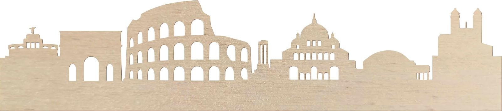 Image of Wall-Art Wanddekoobjekt »Pappel Furnier - Skyline Rom« bei Ackermann Versand Schweiz