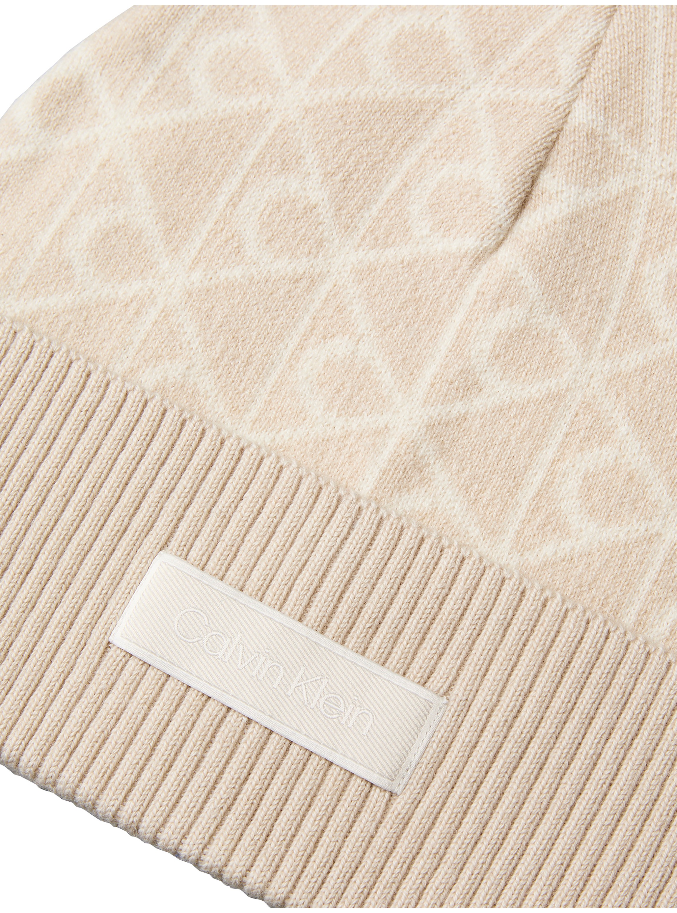 Calvin Klein Beanie »WOOL BEANIE« Regular fit mit Markenprint