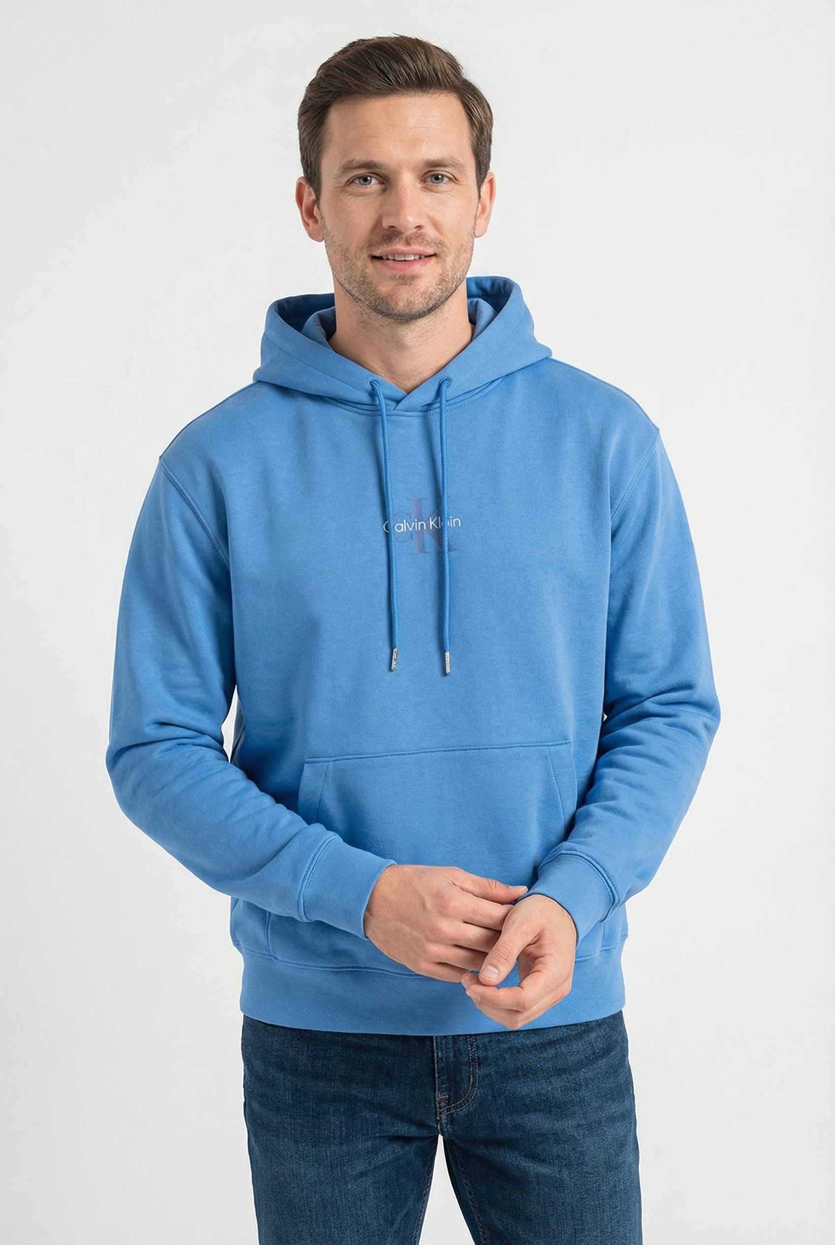 Image of Calvin Klein Jeans Sweatshirt "LS EU 350TERRY MICRO MONOLOGO HO", Kapuze, regular fit