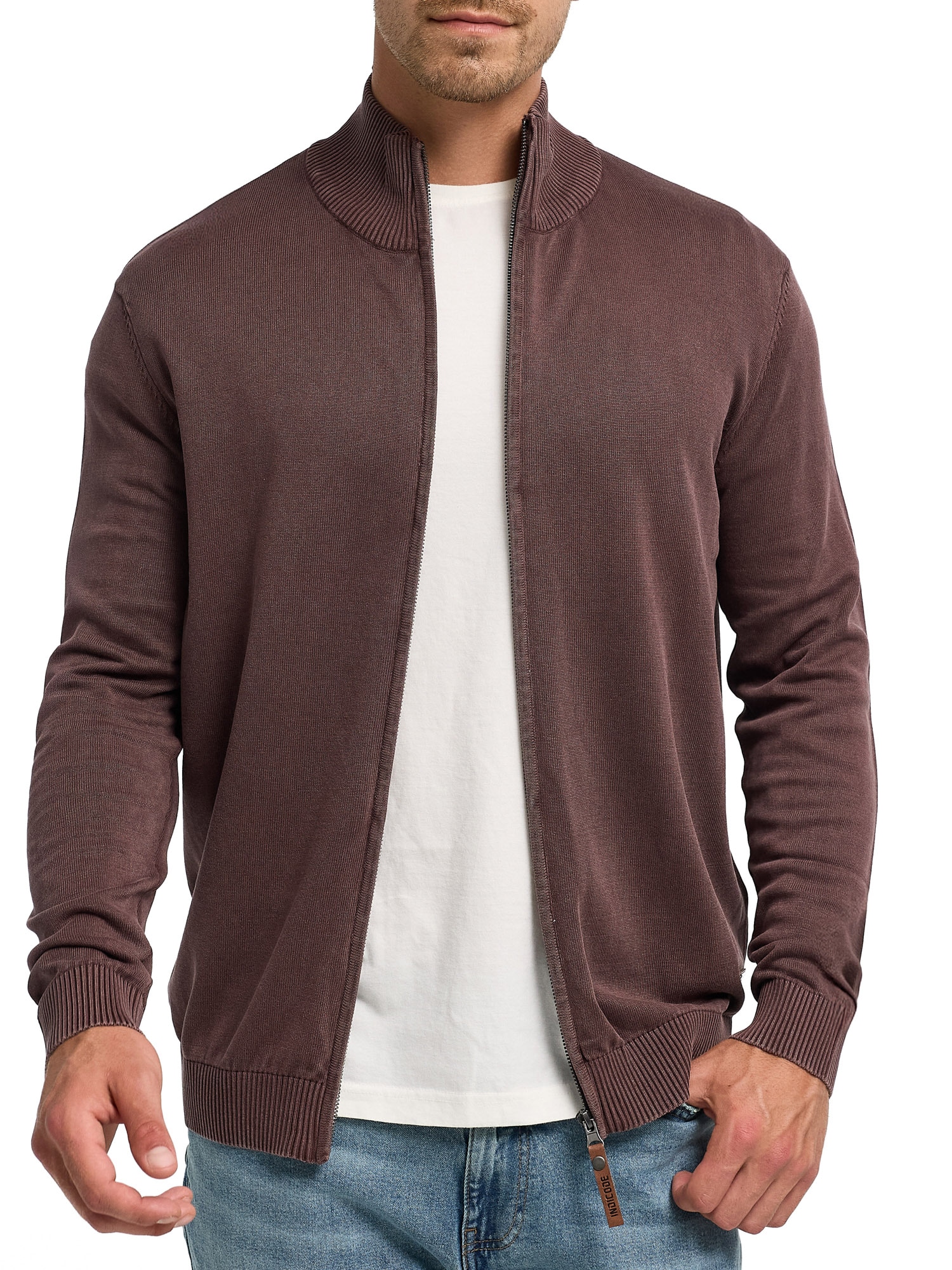 Indicode Veste en tricot »INArkmill cardigan« coton, coupe régulière